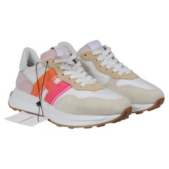 Hogan H641 Low Top Sneakers US9 EU39 Tan Pink White Orange Trainers