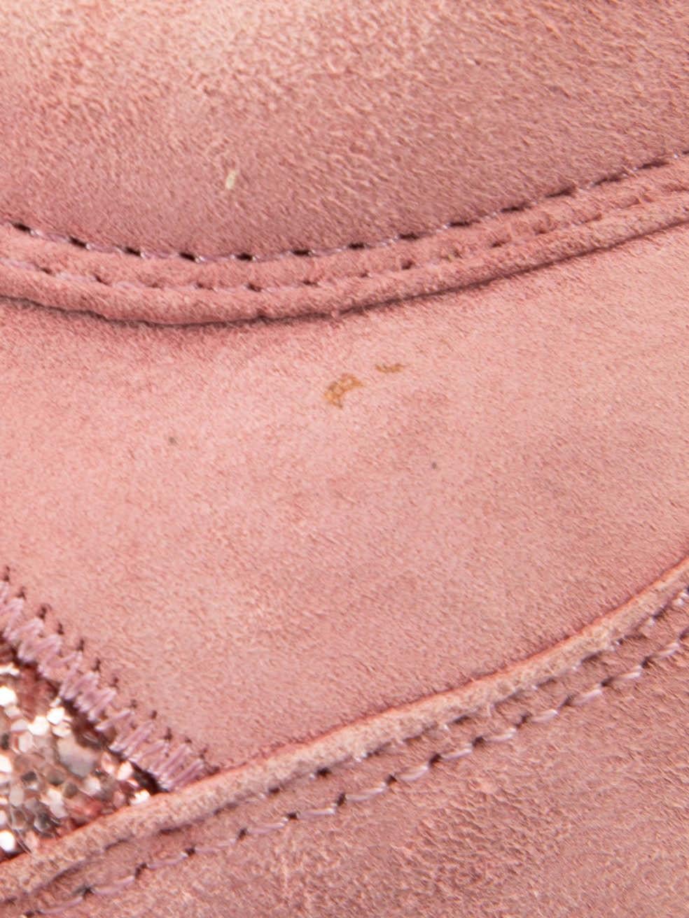 HOGAN Daim Rose Interactive Glitter Trainers Size IT 37.5 en vente 2
