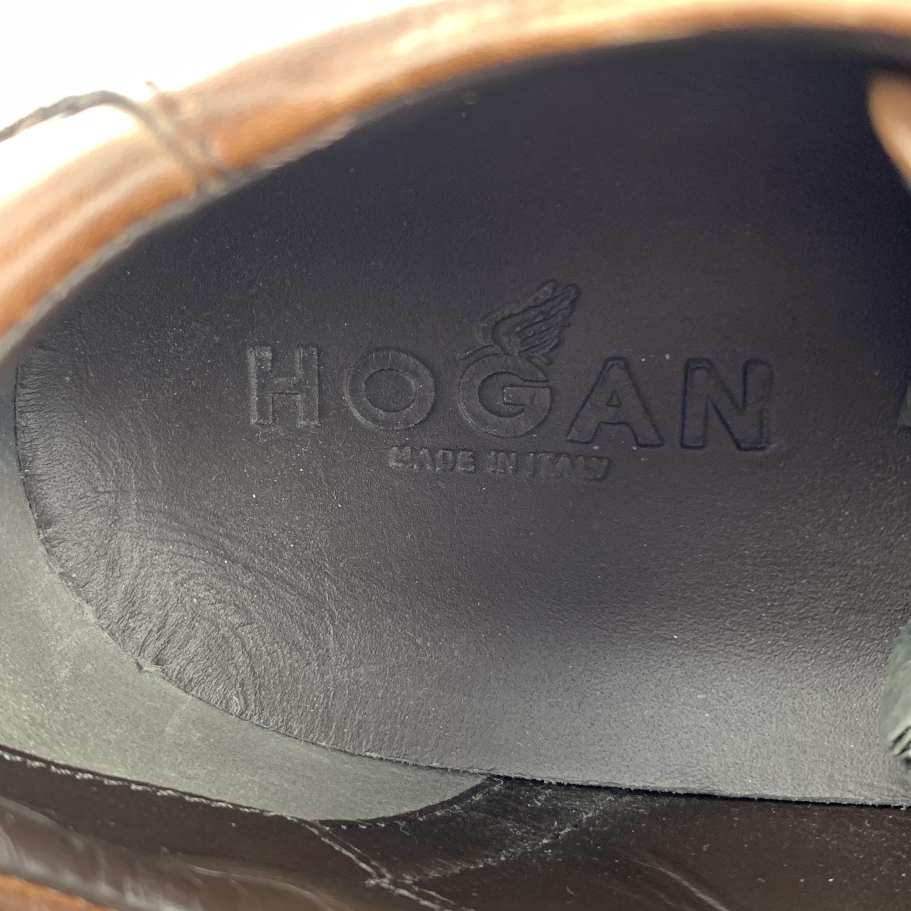 HOGAN Size 11 Brown Perforated Leather Lace Up Lace Up 4