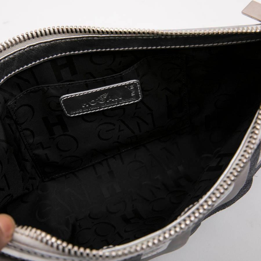 HOGAN Unisex Clutch designed by Karl Lagerfeld in Silver Leather For Sale 5