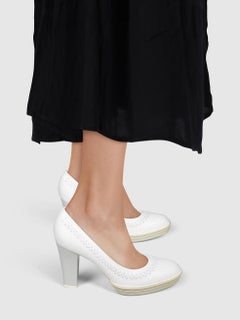 Hogan White Pumps in pelle ricamata Taglia IT 40