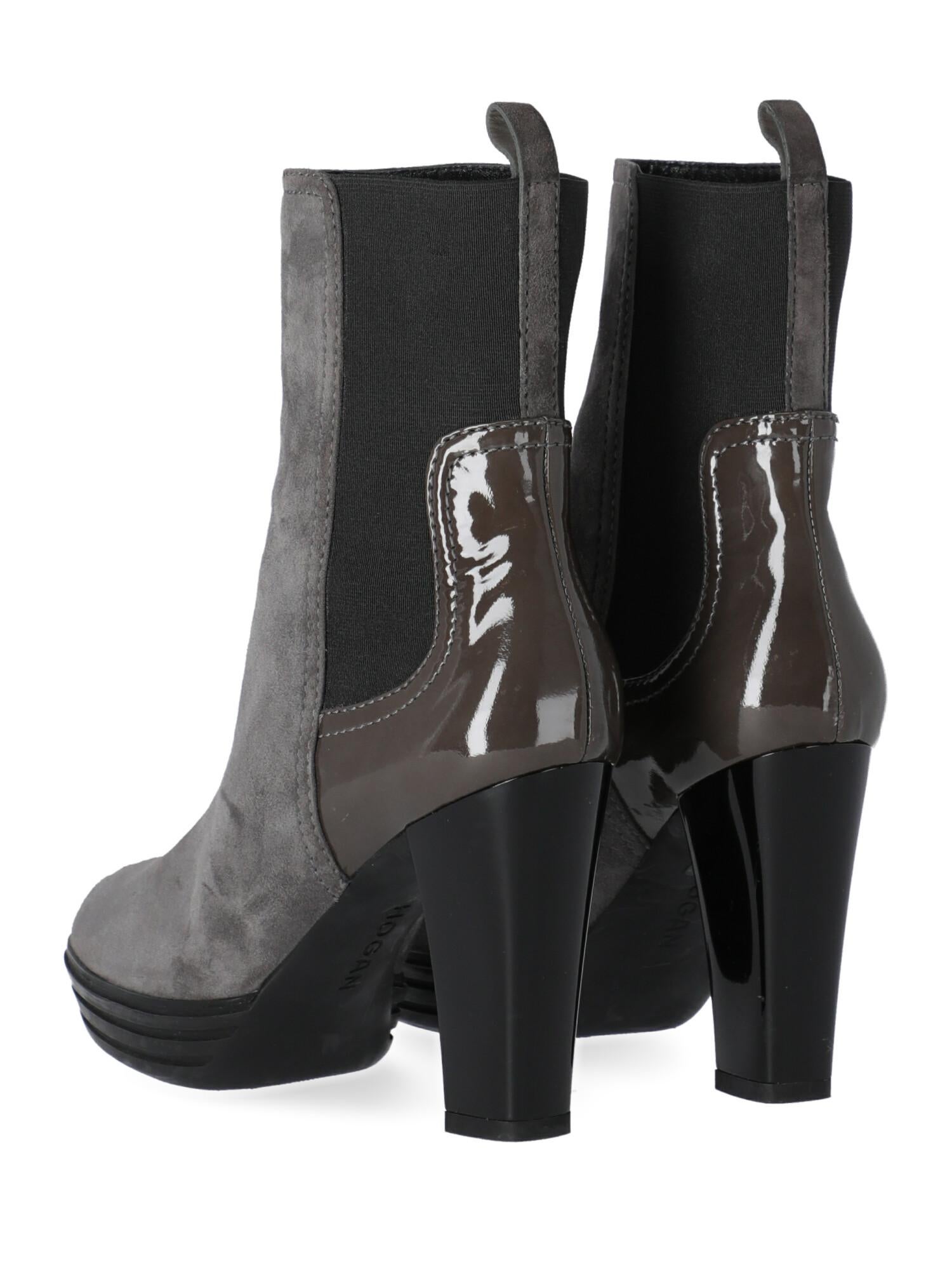 Black Hogan Woman Ankle boots Grey EU 36 For Sale