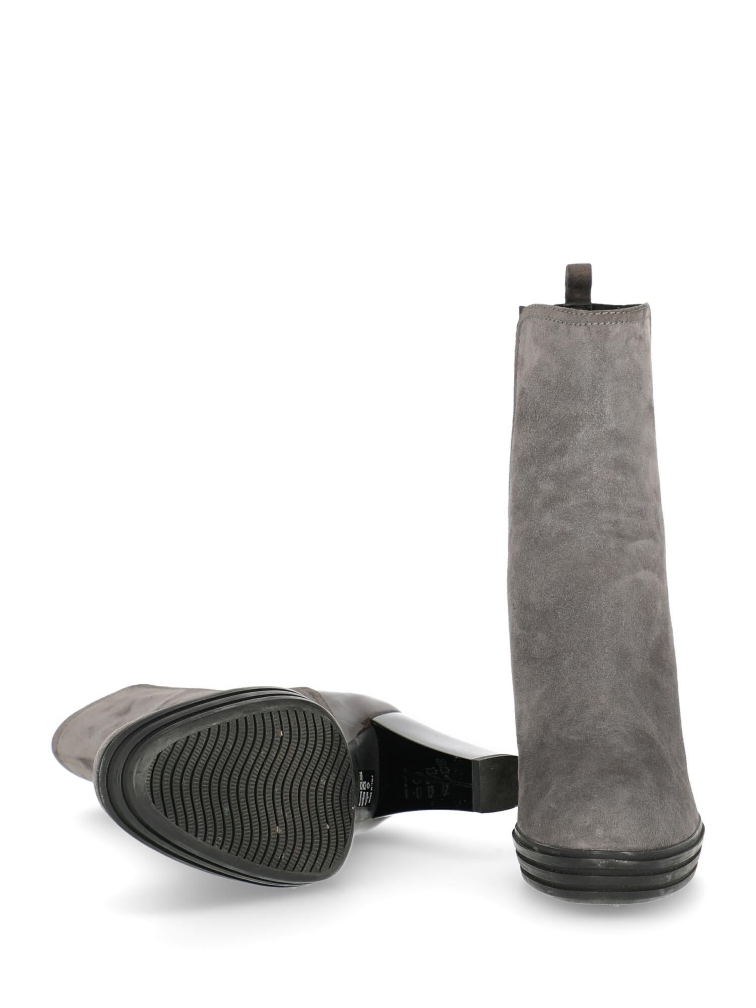 Hogan Woman Ankle boots Grey EU 36 In Good Condition For Sale In Milan, IT