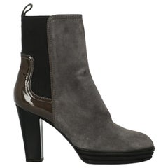 Hogan Woman Ankle boots Grey EU 36