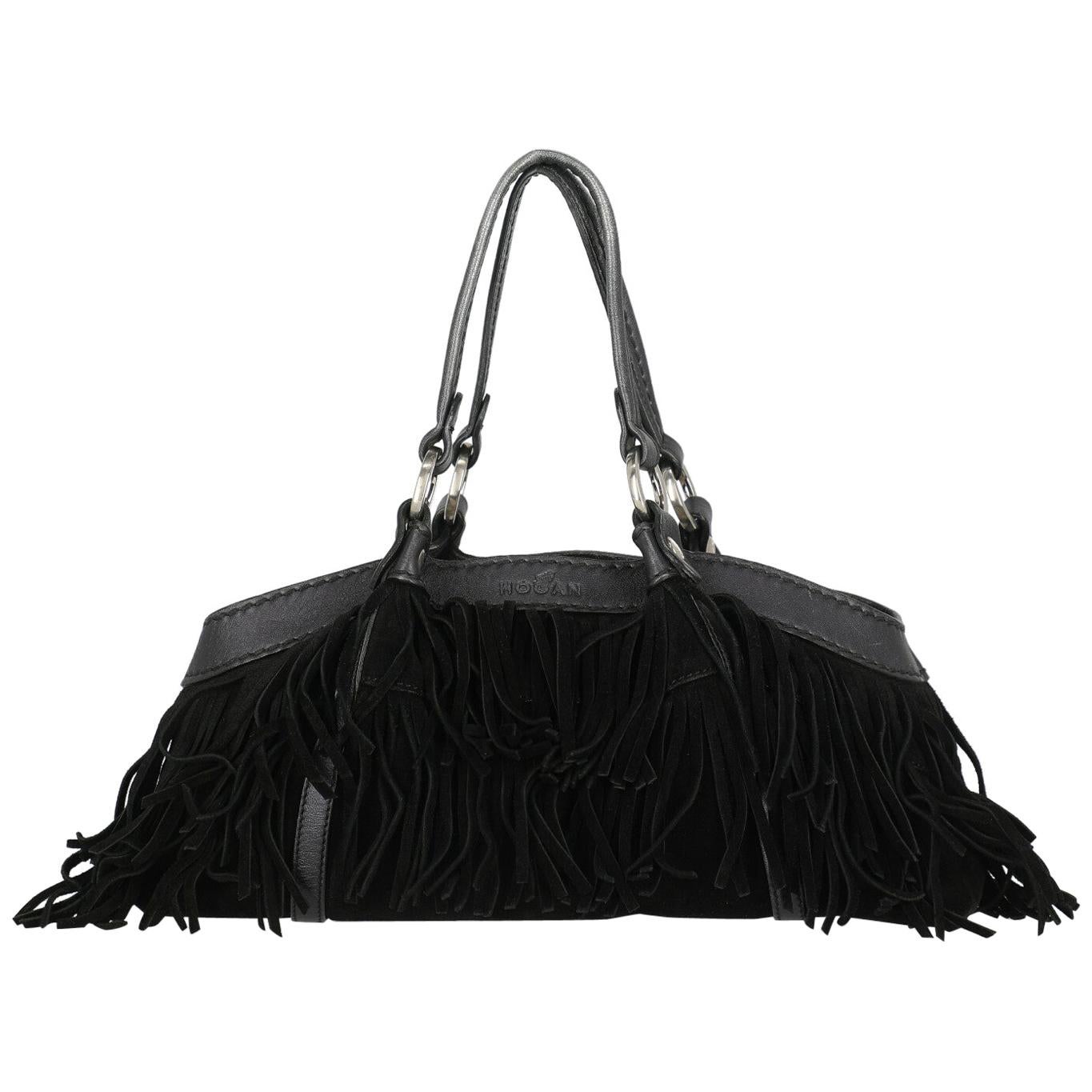 Hogan Women  Shoulder bags Black Leather For Sale