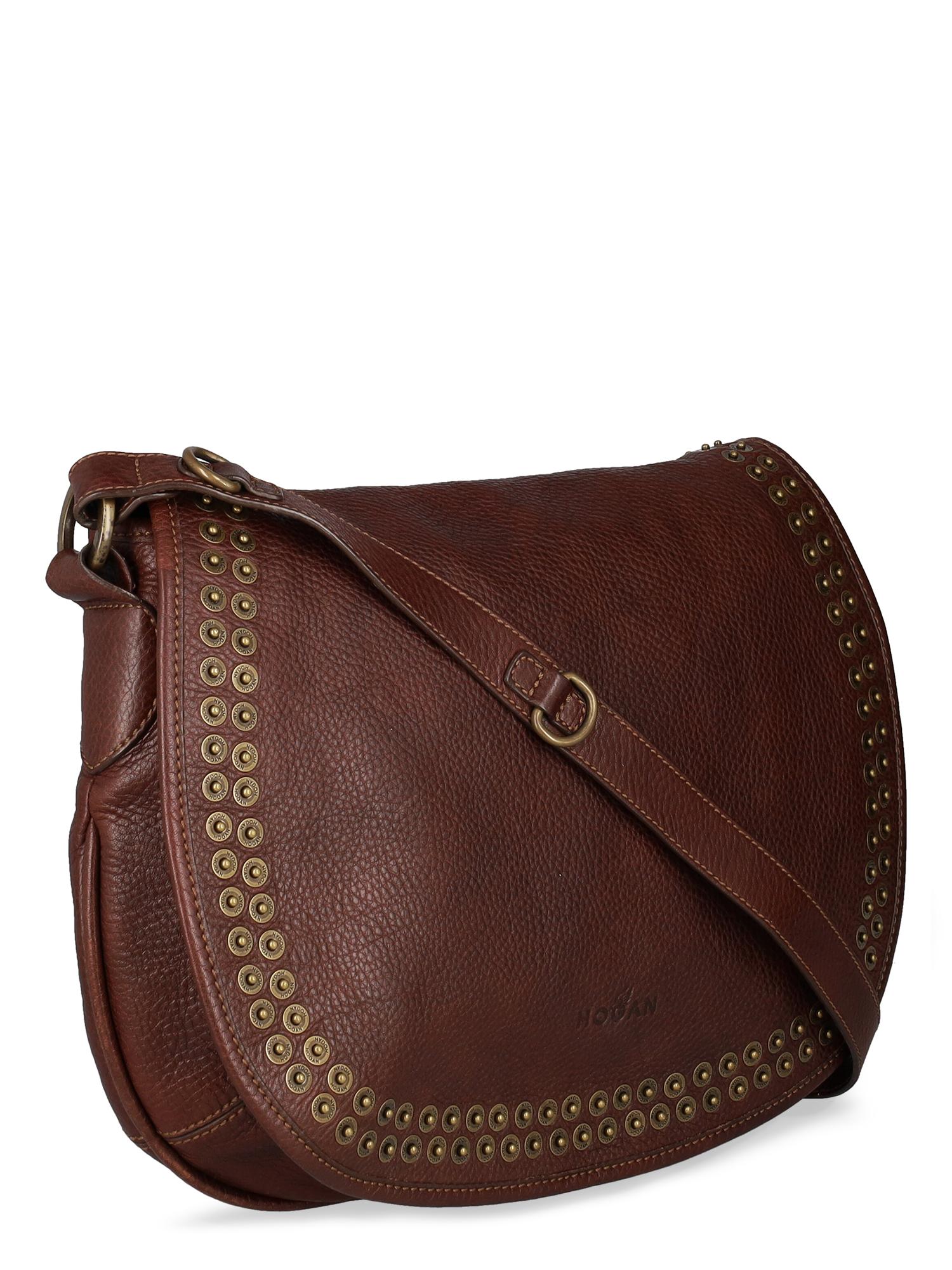 Hogan Women Shoulder bags Brown Leather  In Fair Condition For Sale In Milan, IT