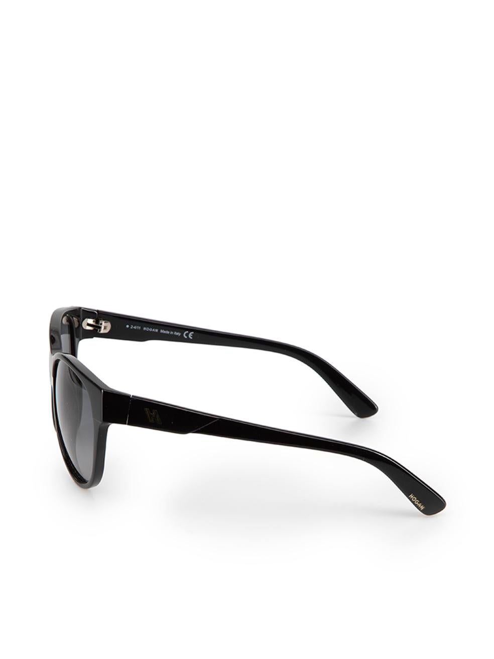 Hogan Women's Black Aviator Grey Lenses Sunglasses For Sale 1