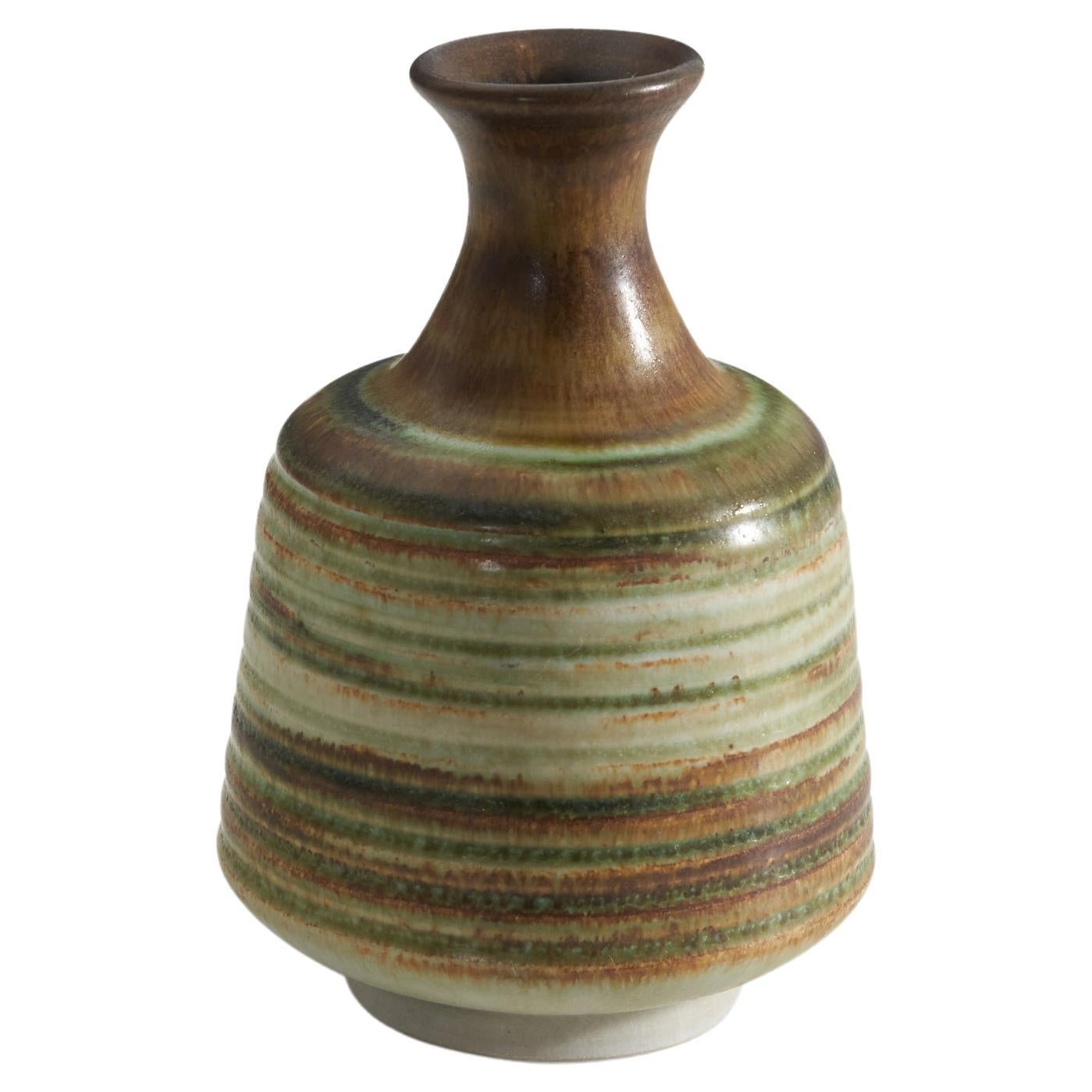 Höganas Keramik, Early Vase, Glazed Earthenware, Höganäs, Sweden, 1950s