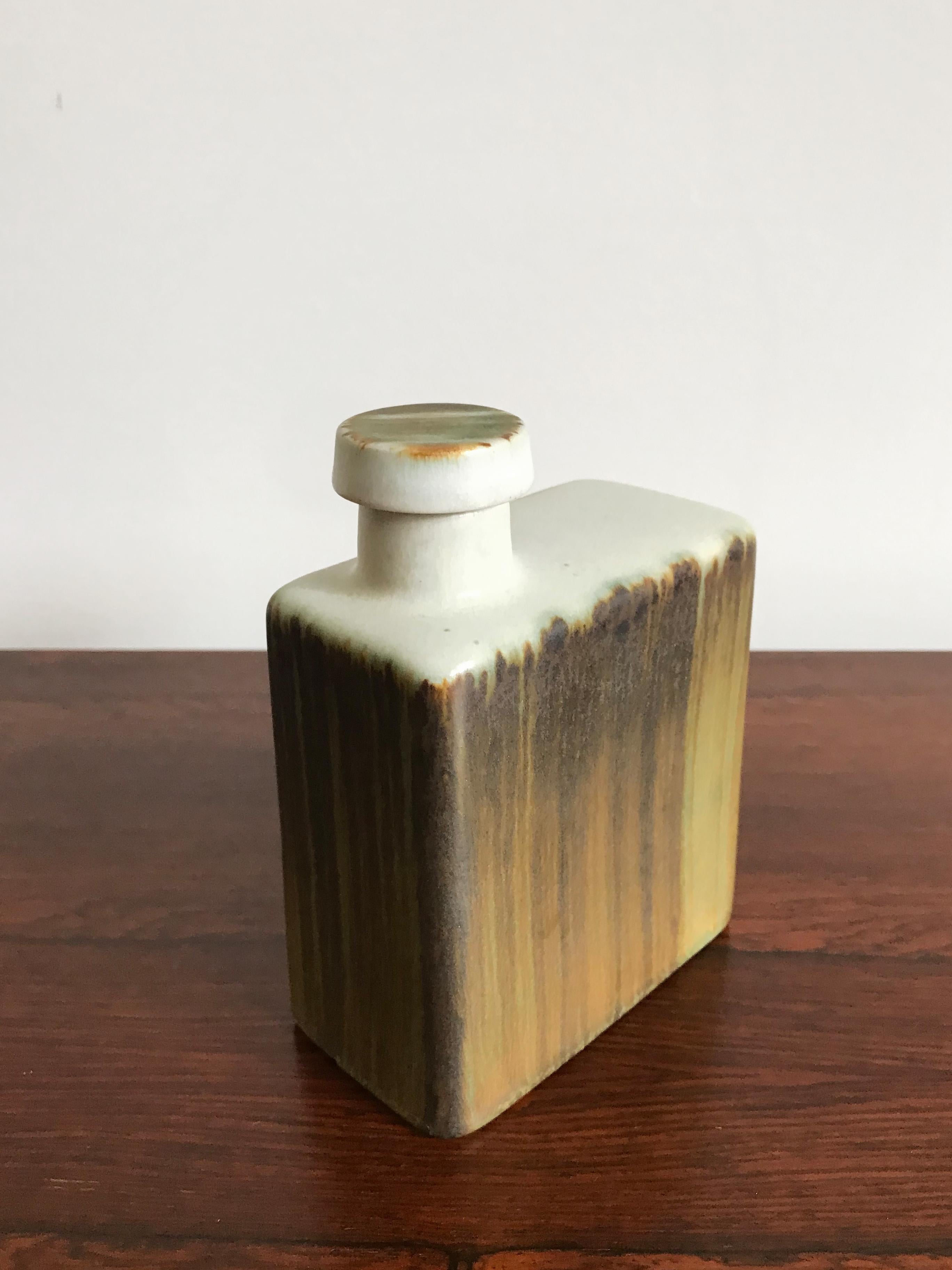 Scandinavian Modern Höganäs Keramik Scandinavian Ceramic Bottle, 1960s For Sale