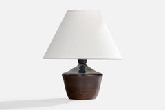 Höganäs Keramik, Table Lamp, Stoneware, Sweden, 1940s