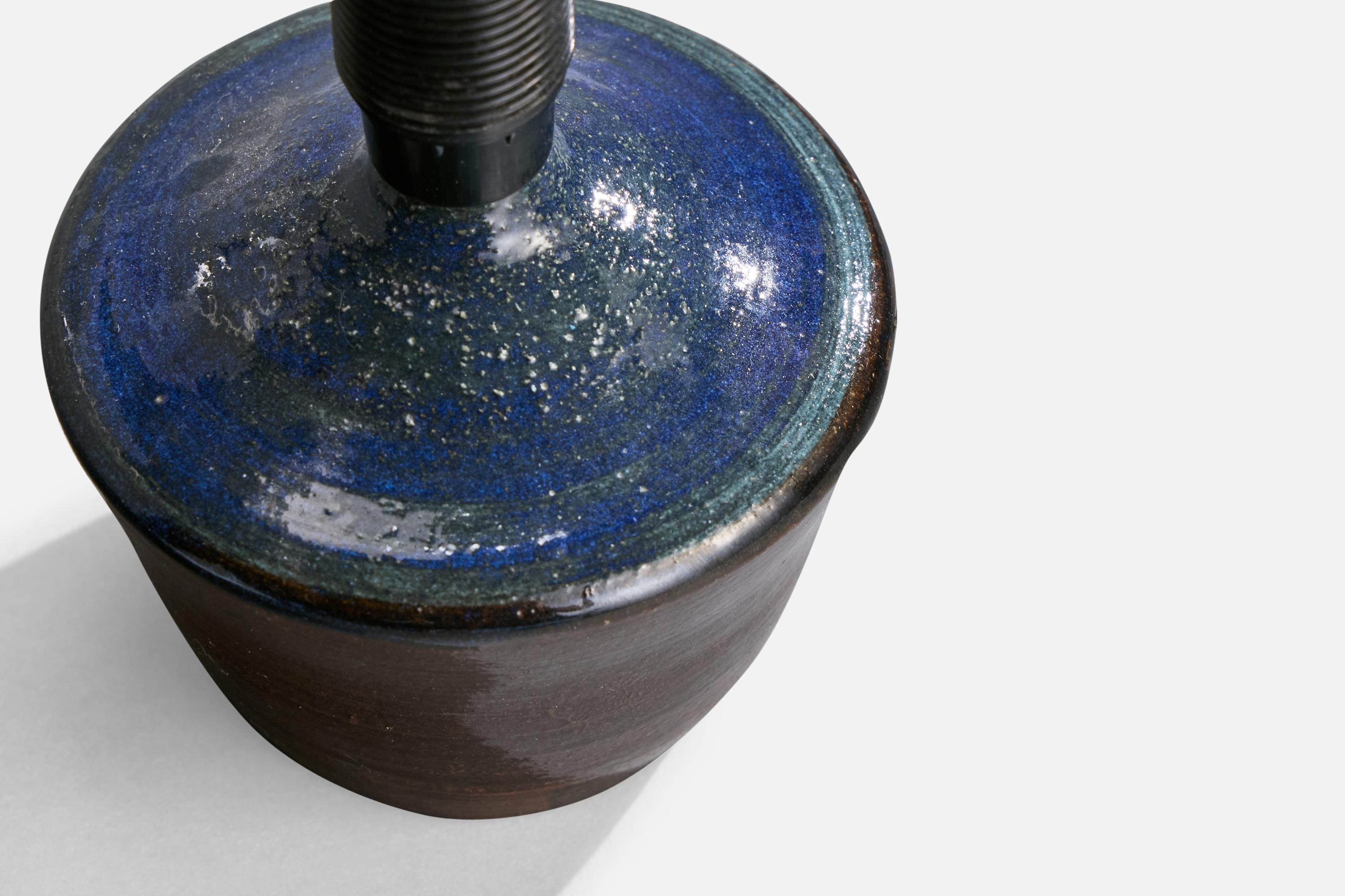 Suédois Höganäs Keramik, lampe de table, grès, Suède, années 1940 en vente