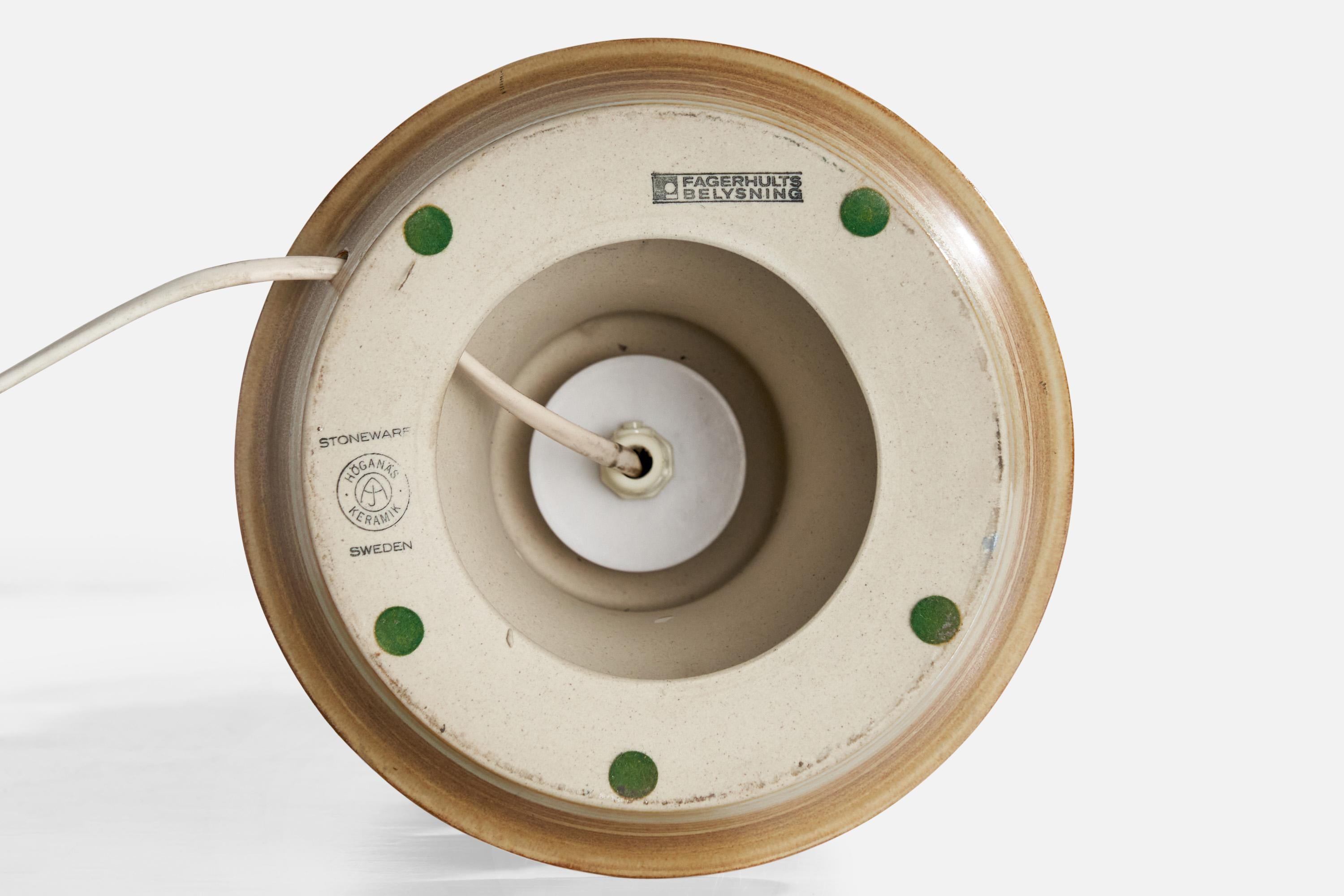 Höganäs Keramik, Tischlampen, Steingut, Schweden, 1960er Jahre im Angebot 5