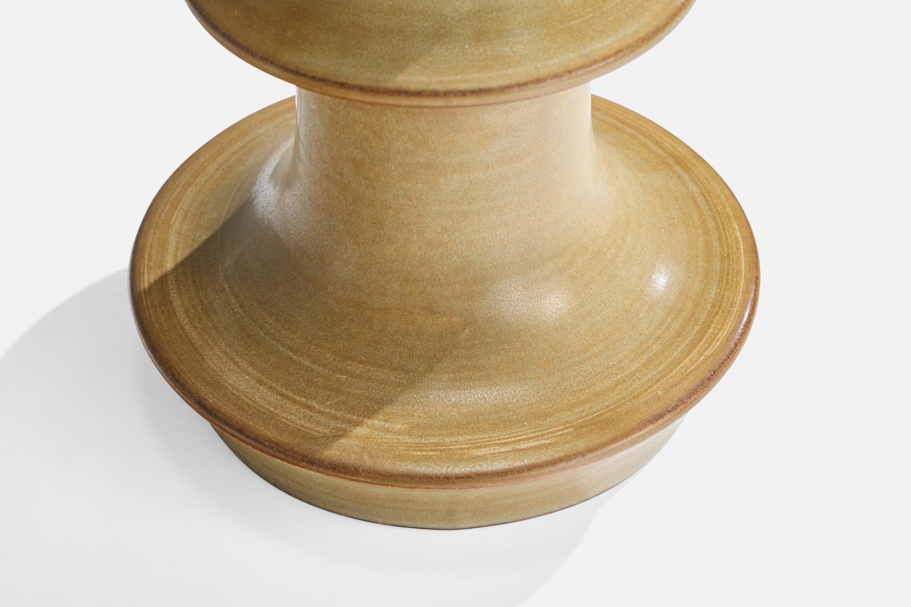 Höganäs Keramik, Table Lamps, Stoneware, Sweden, 1960s For Sale 1