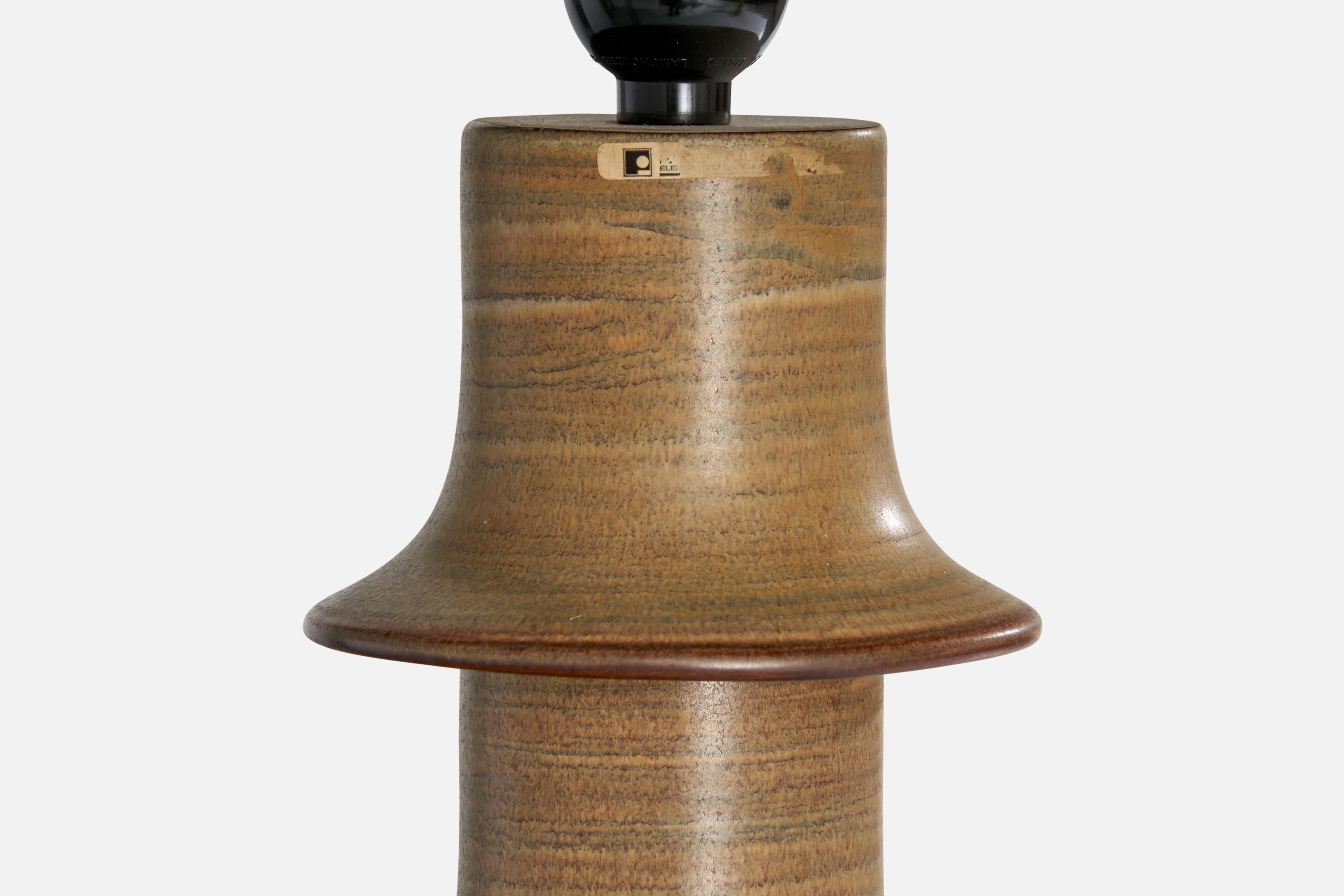 Höganäs Keramik, Tischlampen, Steingut, Schweden, 1960er Jahre im Angebot 2