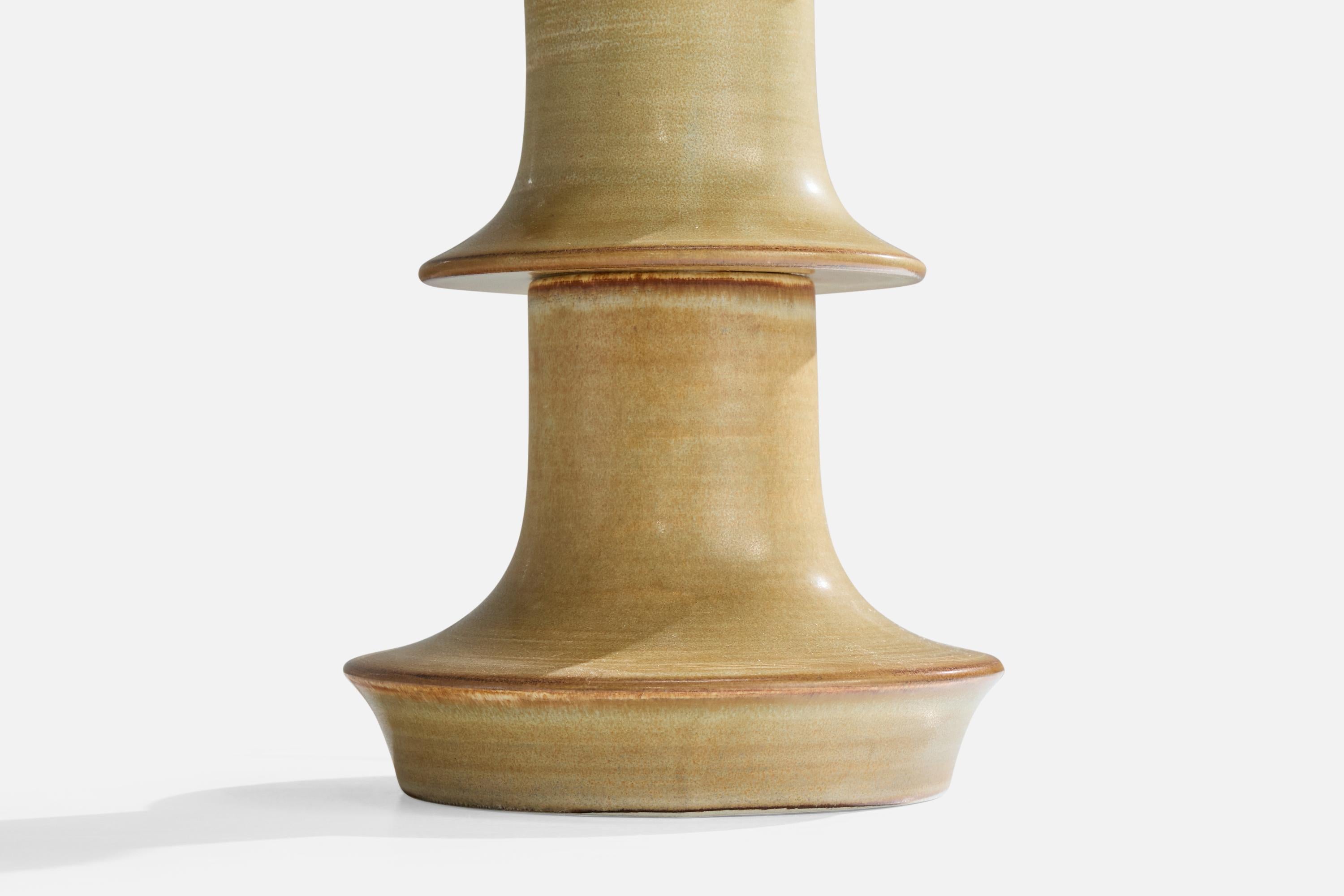 Höganäs Keramik, Table Lamps, Stoneware, Sweden, 1960s For Sale 2