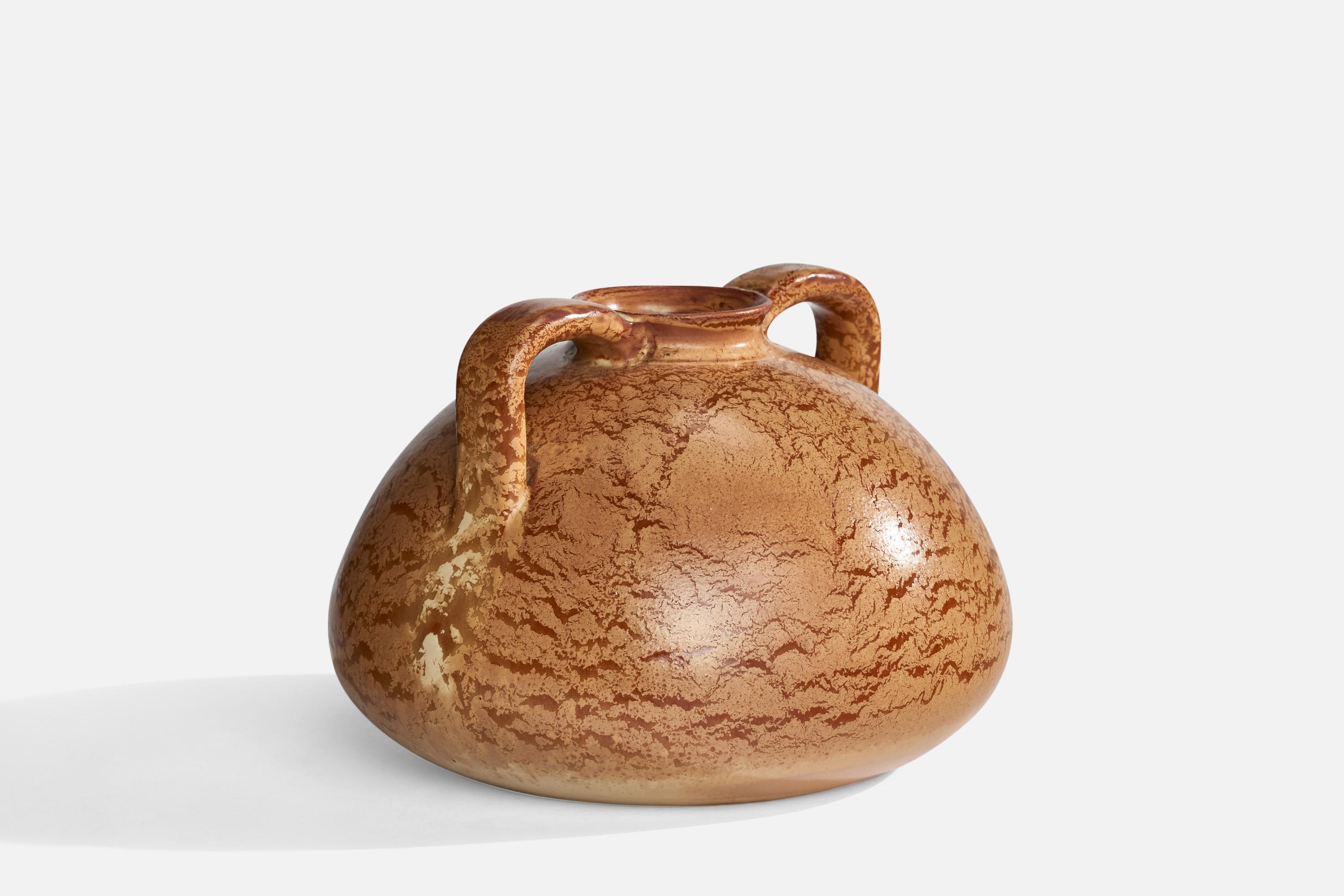 Scandinave moderne Höganäs Keramik, vase, céramique, Suède, années 1940 en vente