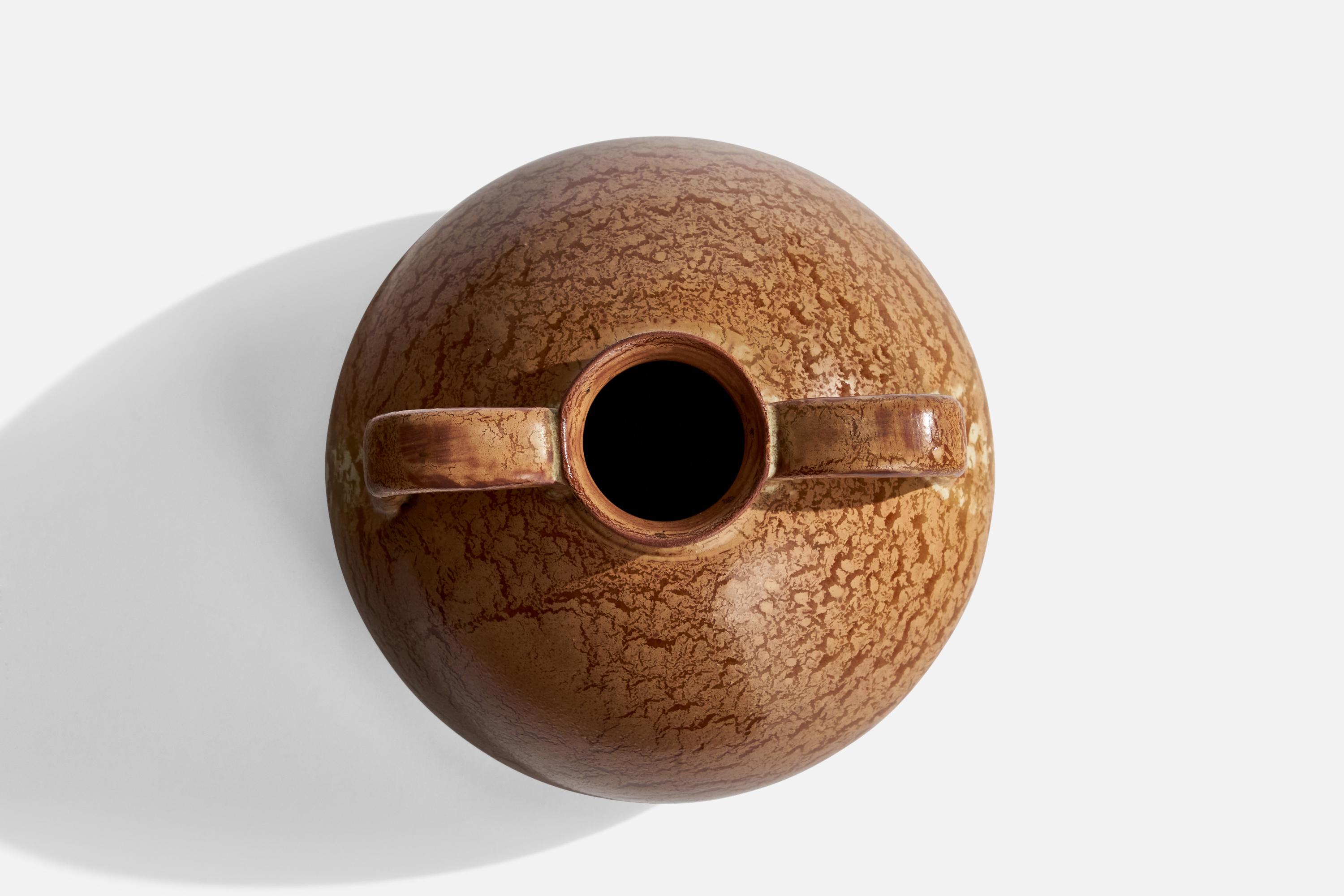 Milieu du XXe siècle Höganäs Keramik, vase, céramique, Suède, années 1940 en vente