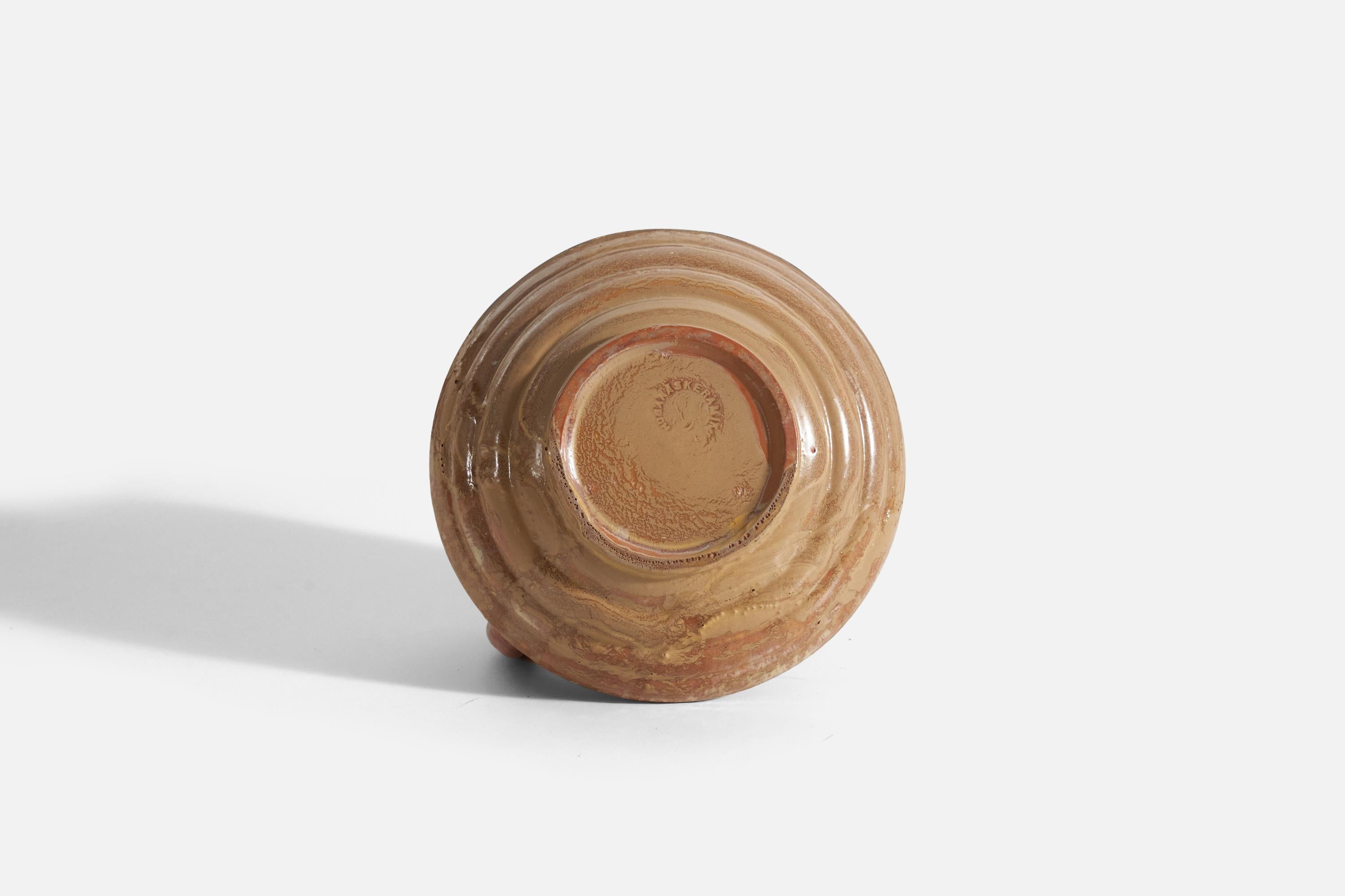 Vase en grès émaillé Hganas Keramik, Hgans, Suède, années 1940 Bon état à High Point, NC