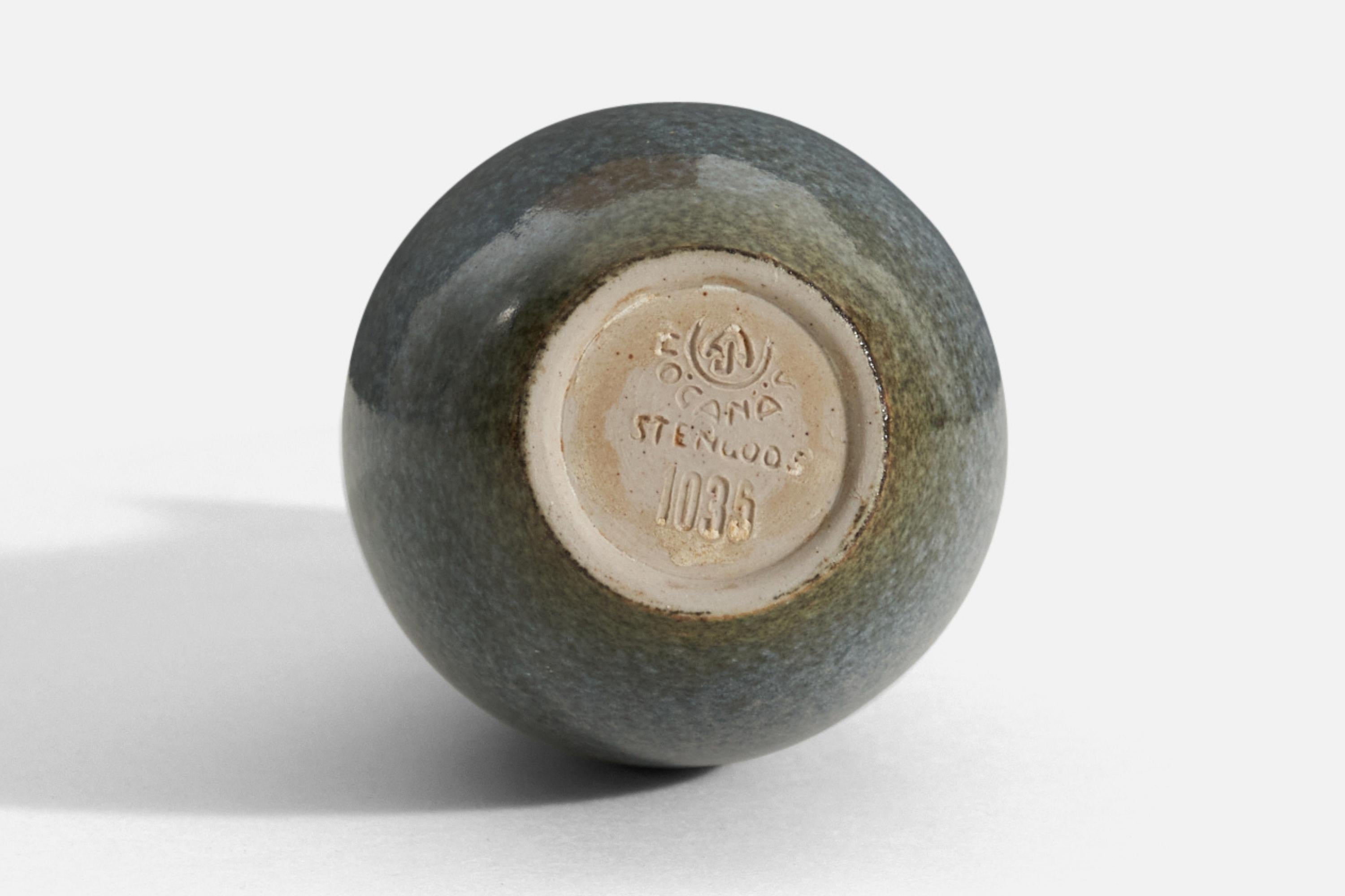 Milieu du XXe siècle Vase en grès émaillé Hganas Keramik, Hgans, Suède, années 1940