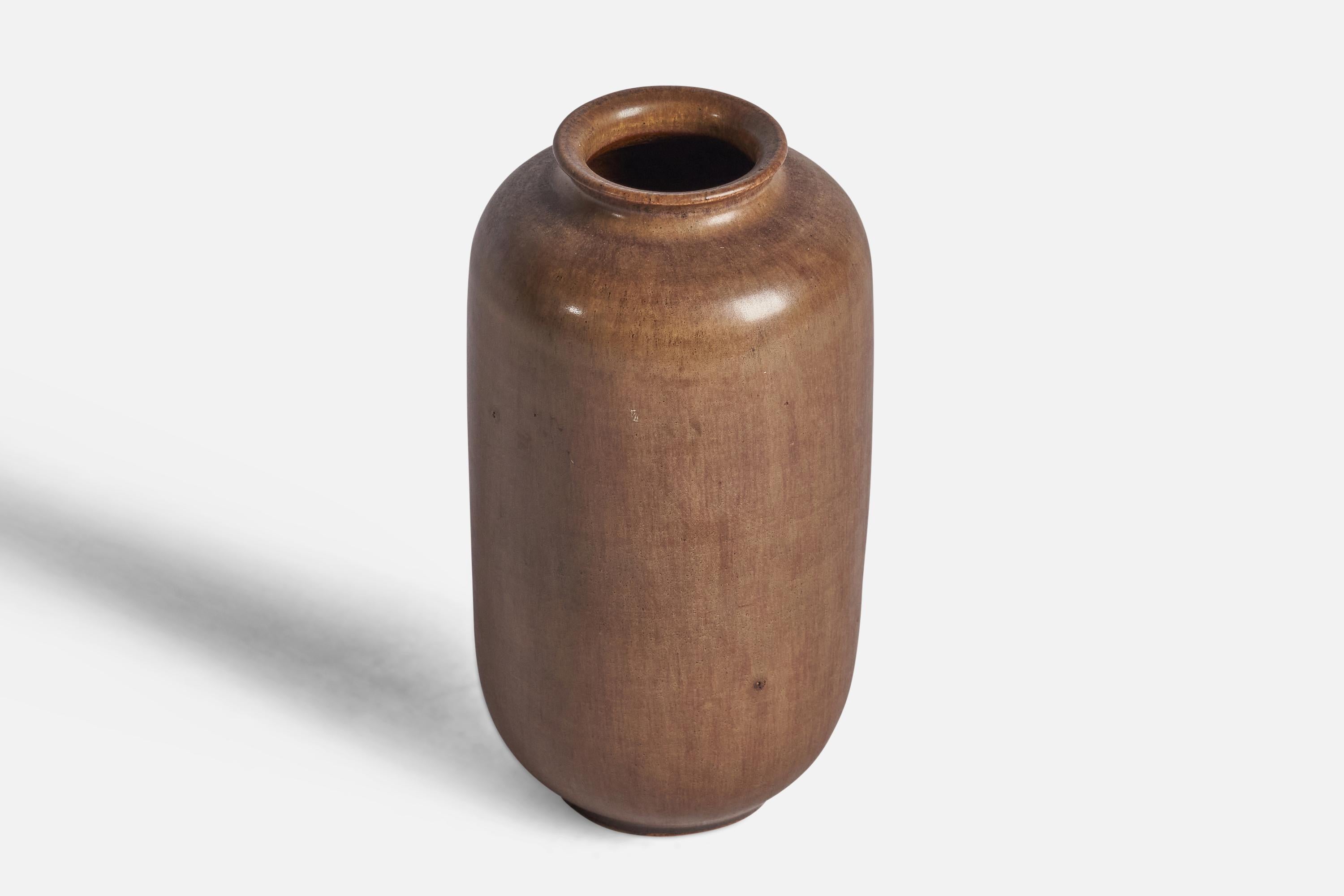 Scandinavian Modern Höganäs Keramik, Vase, Stoneware, Sweden, 1950s For Sale