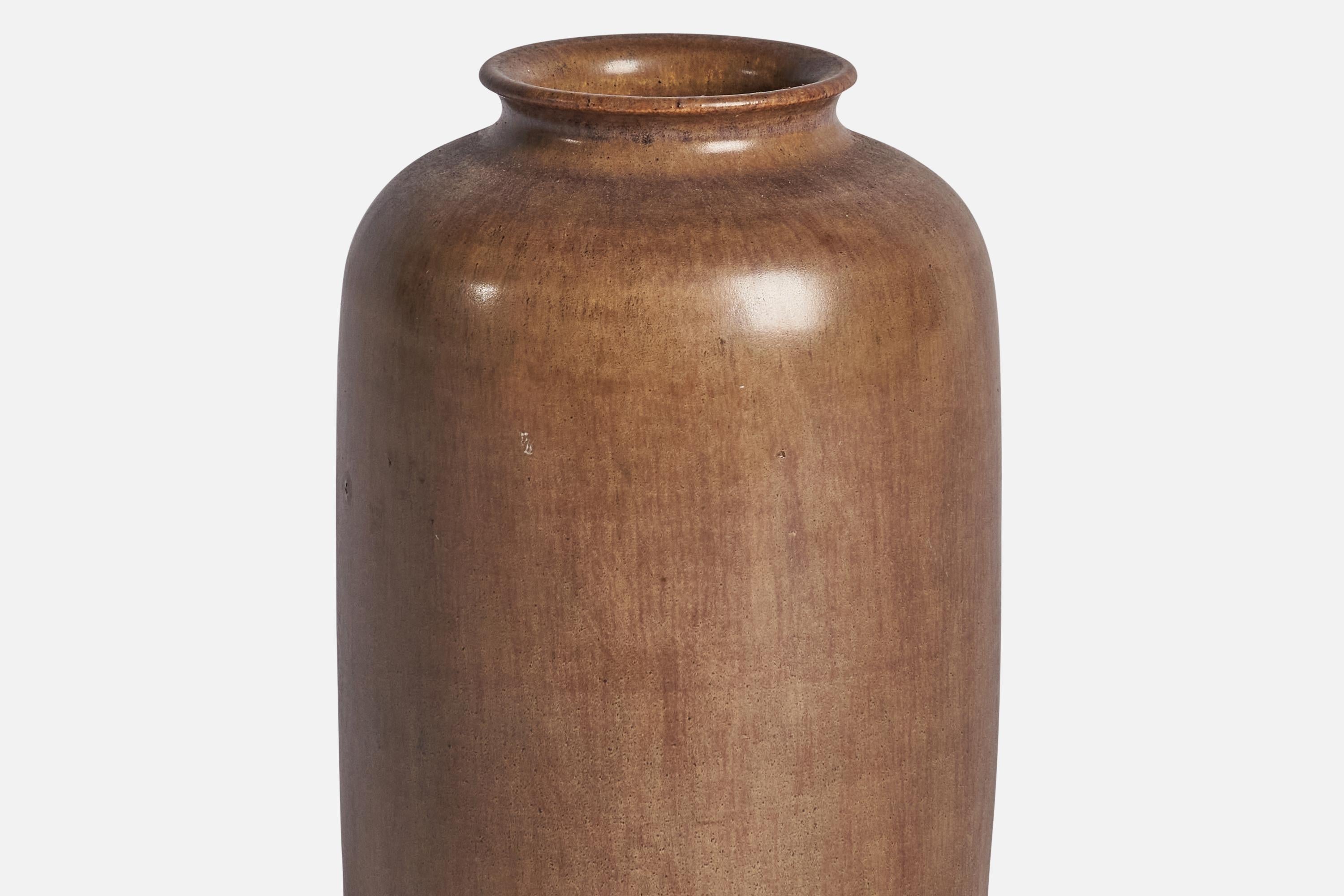 Swedish Höganäs Keramik, Vase, Stoneware, Sweden, 1950s For Sale