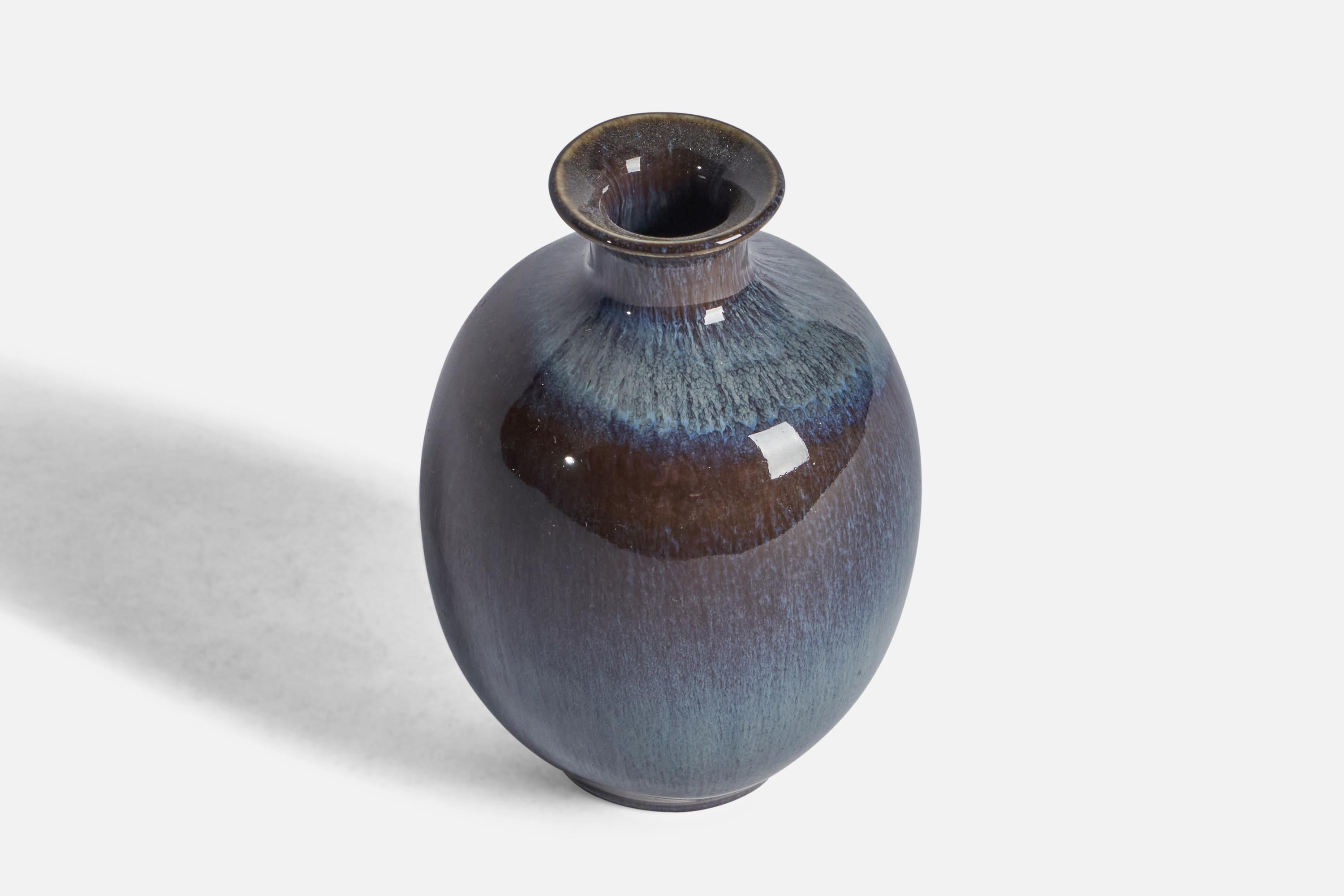 Mid-Century Modern Höganäs Keramik, vase, grès, Suède, années 1960 en vente