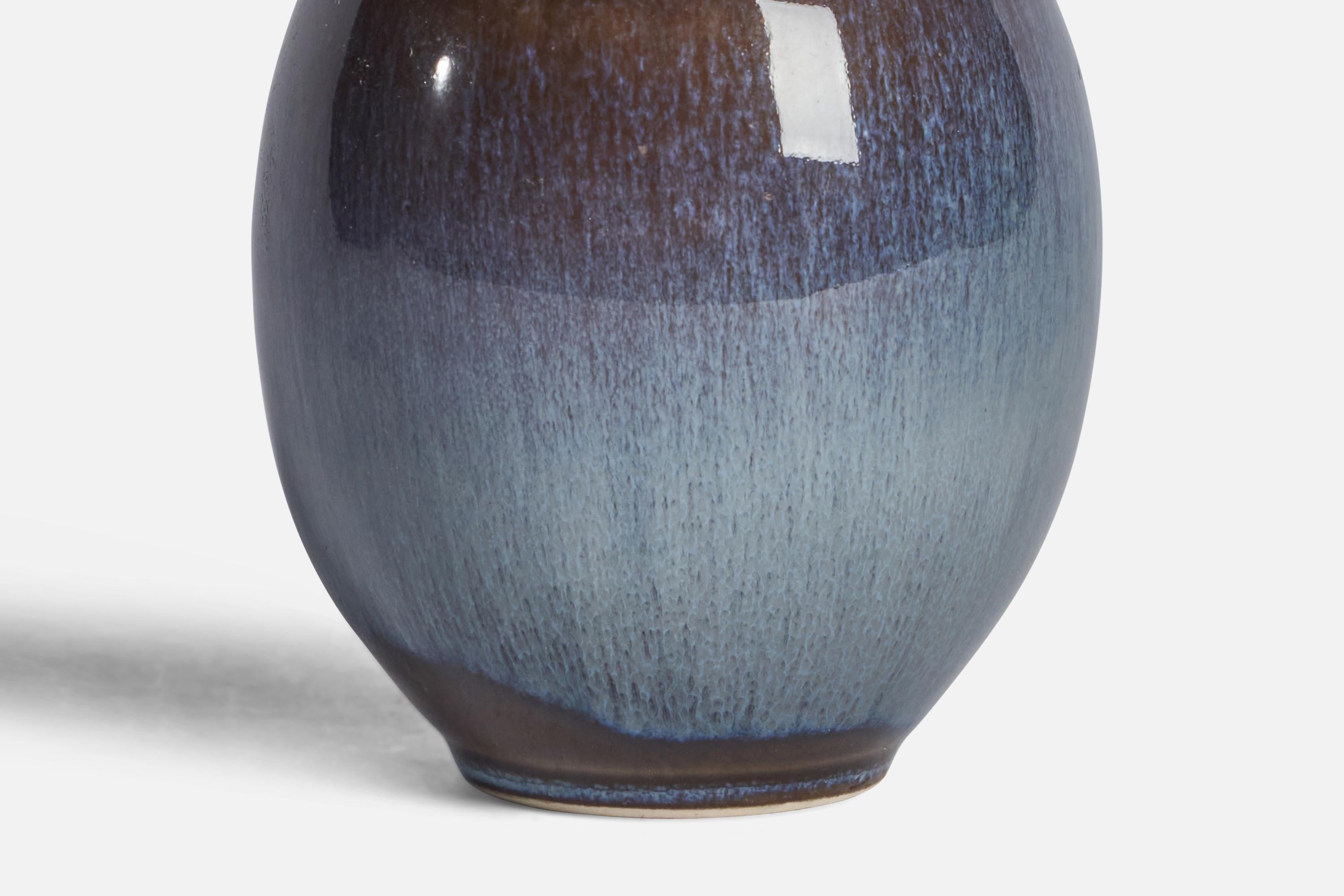 Mid-Century Modern Höganäs Keramik, Vase, Stoneware, Sweden, 1960s For Sale