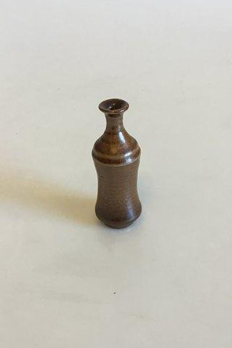 Höganäs Miniature Stoneware Vase with Lustre Glaze In Good Condition For Sale In Copenhagen, DK