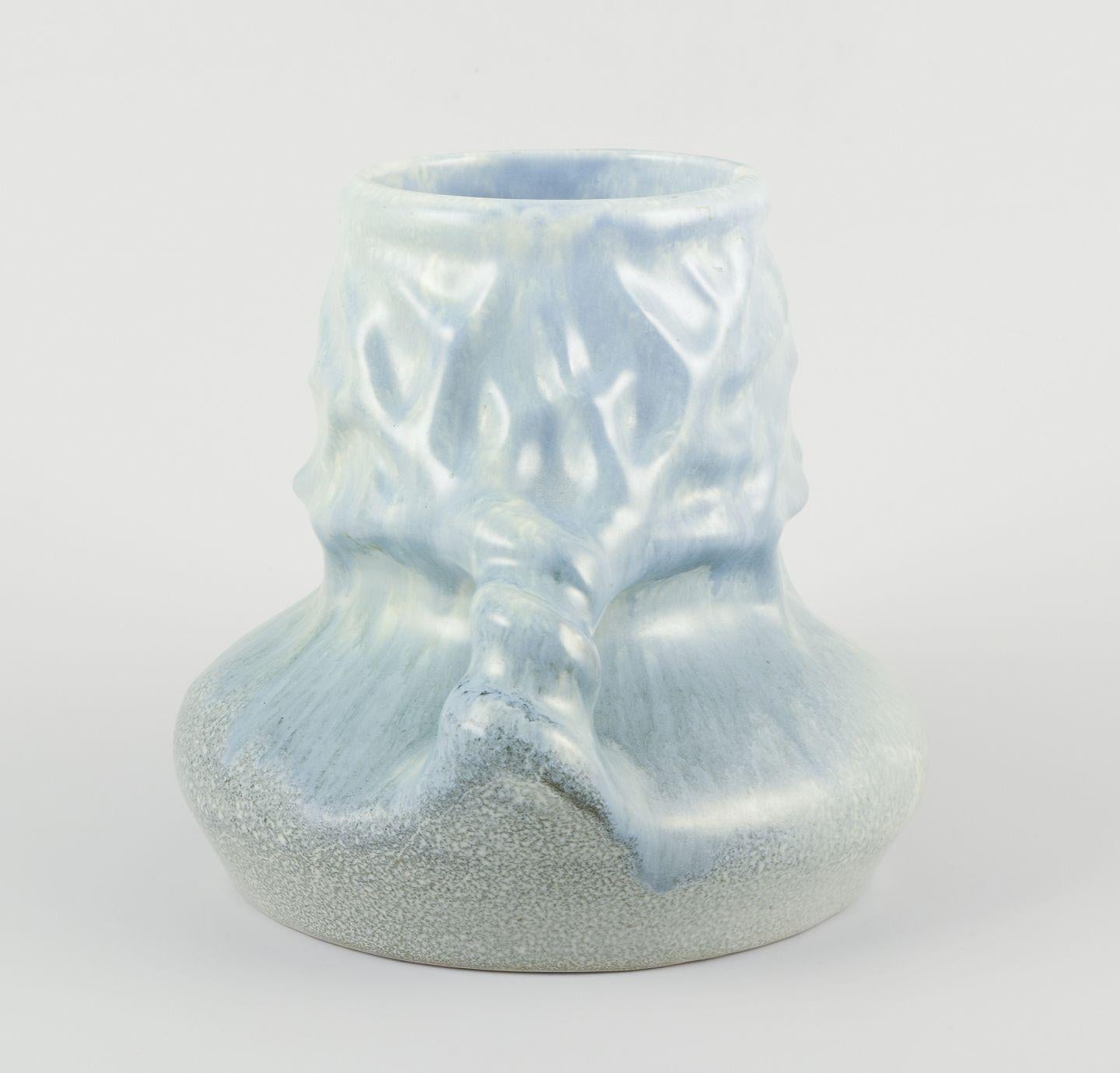 Höganäs, Sweden. Large Art Nouveau ceramic vase with two handles. Approx. 1900 In Excellent Condition For Sale In København, Copenhagen
