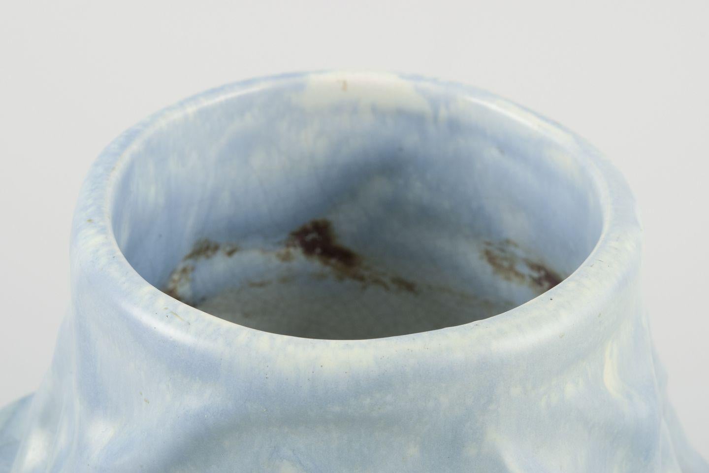 Ceramic Höganäs, Sweden. Large Art Nouveau ceramic vase with two handles. Approx. 1900 For Sale
