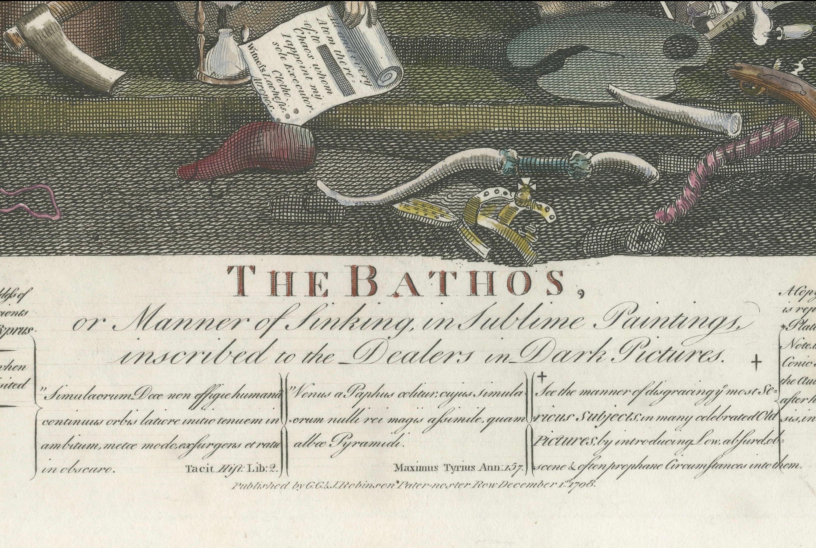 Début du XIXe siècle Hogarth : Le chef-d'œuvre des Bathos 1753, réédité en 1800 en vente