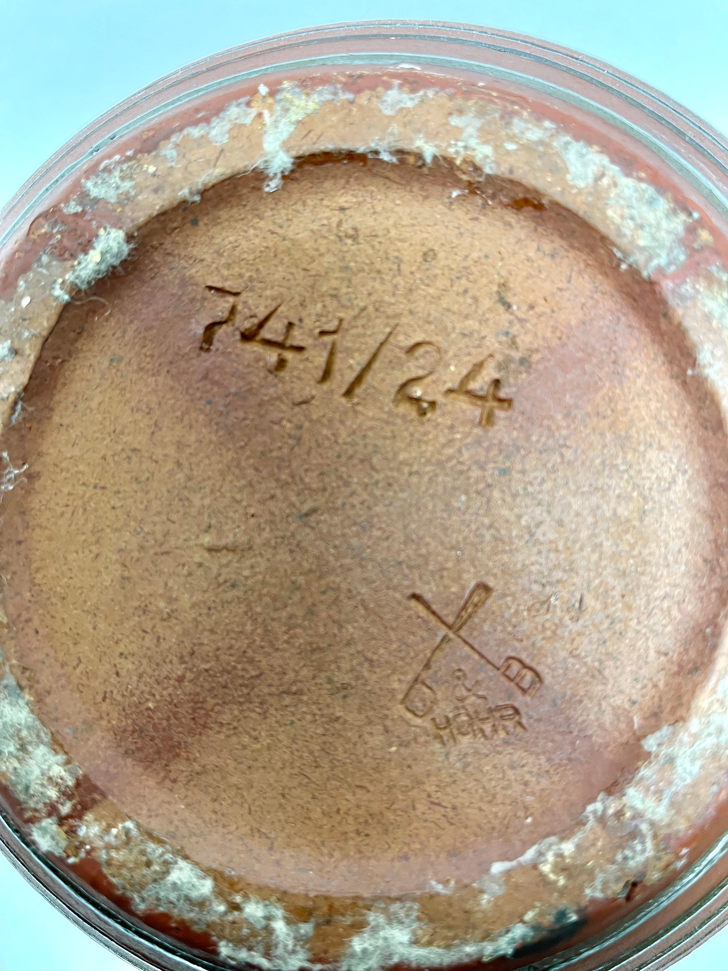 Höhr Vintage, Keramikvase mit Henkel Markiert 741/24 W Deutschland  im Angebot 3