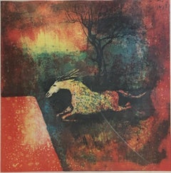 Hoi Lebadang Pferd Lithographie, limitierte Auflage, vom Künstler signierter Druck