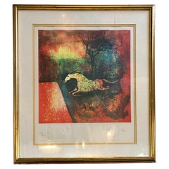 Hoi Lebadang Horse Lithograph, Limited Edition Artist Signed Print