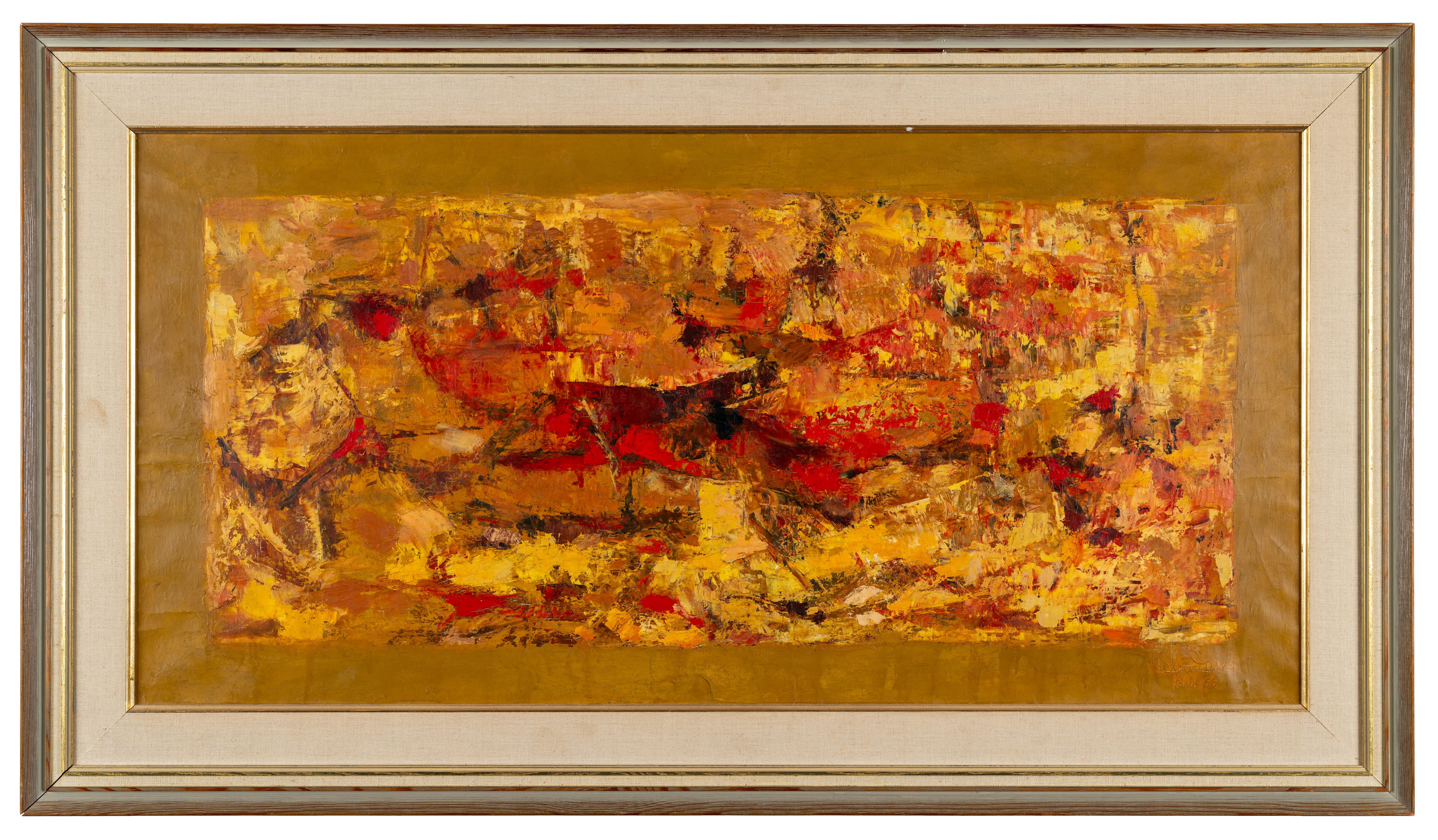 Abstract Painting de Hoi Lebadang - Abstract in Earth Tones