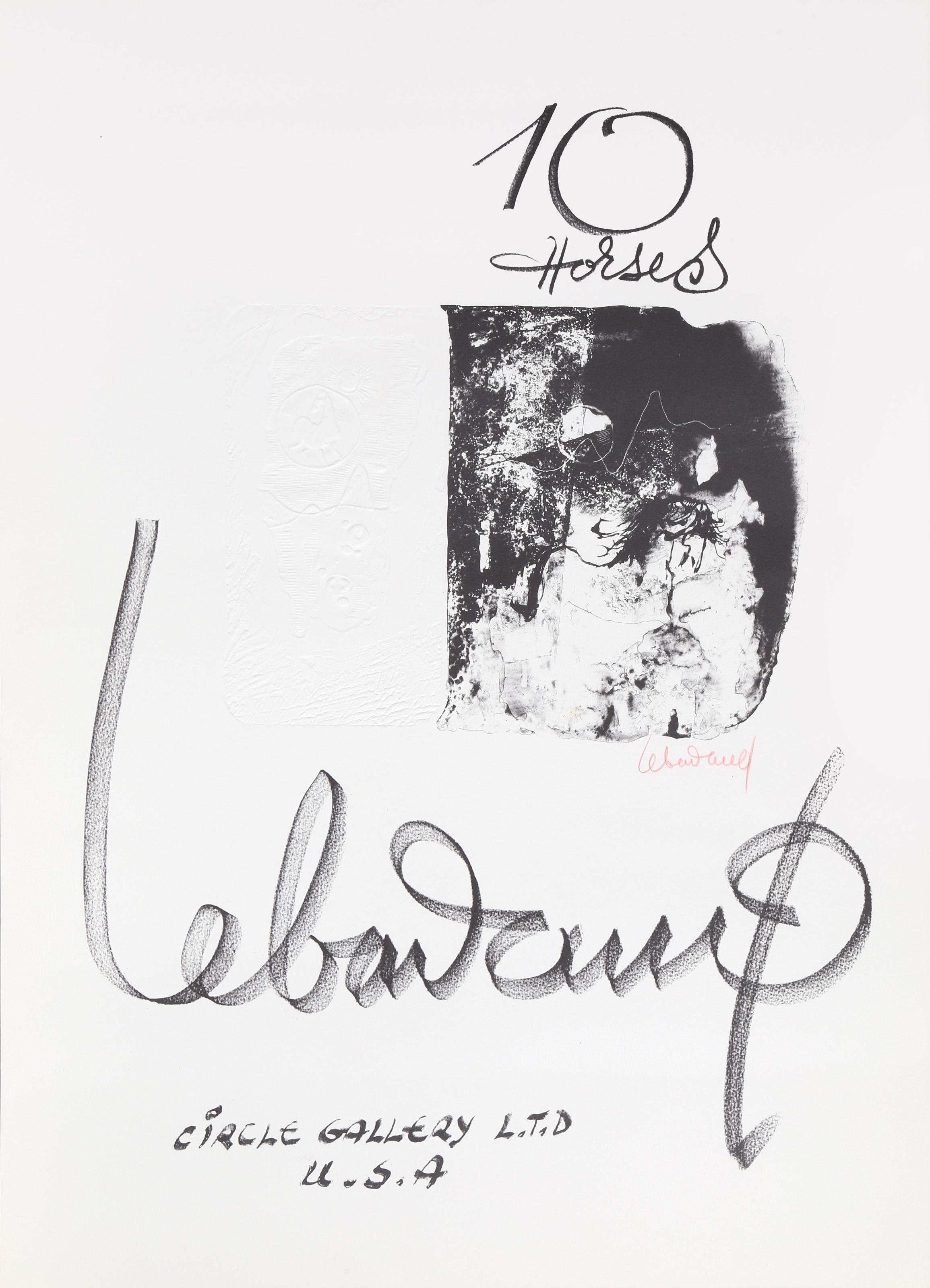 Lebadang (aka Hoi), Vietnamese (1922 - 2015) -  10 Horses. Year: 1974, Medium: Portfolio of 10 Lithographs with Embossing, signed in pencil, Edition: EA, Size: 30 x 21 in. (76 x 53 cm) 