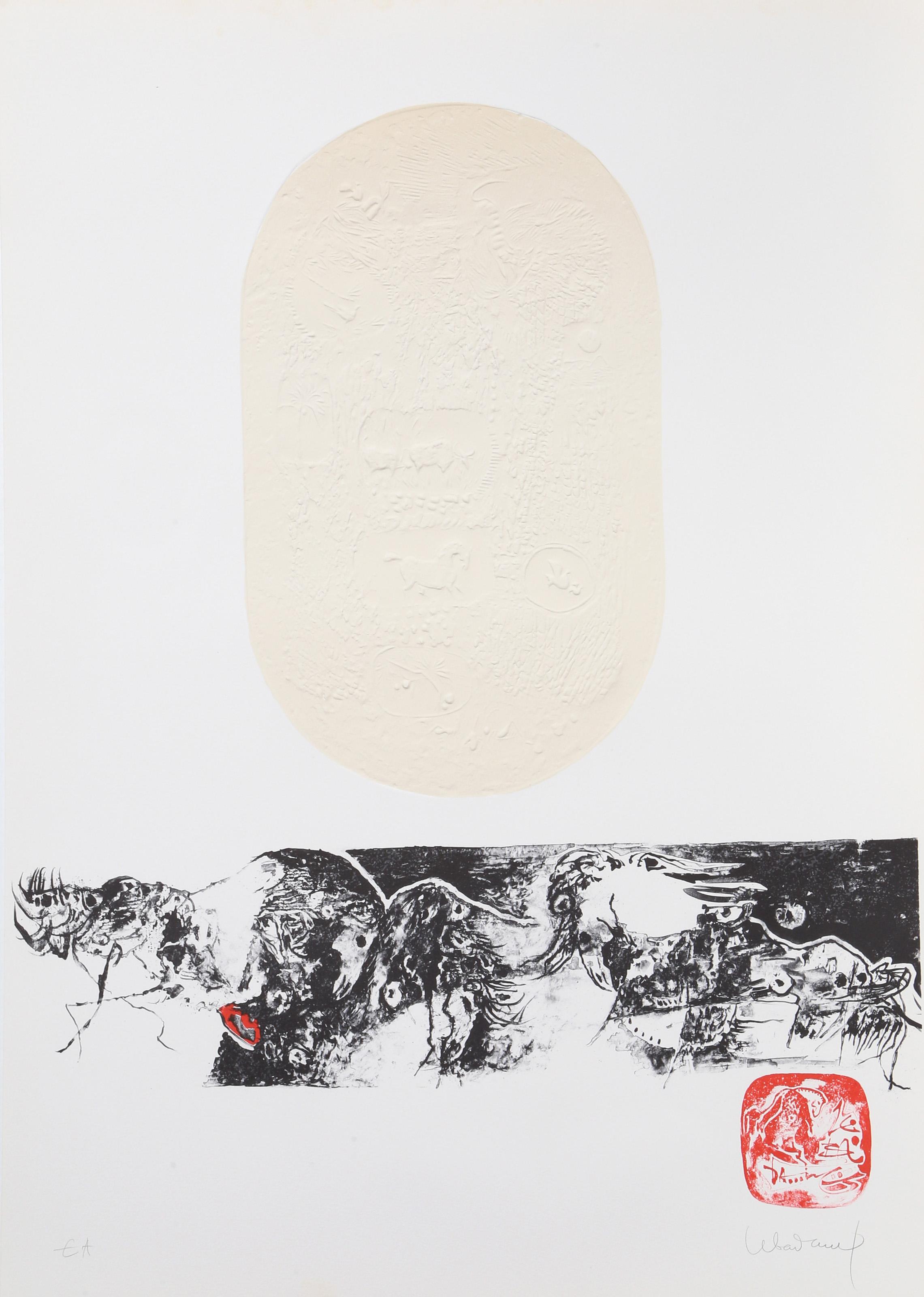 Lebadang (aka Hoi), Vietnamese (1922 - 2015) -  3 from the 10 Horses portfolio. Year: 1974, Medium: Lithograph with Embossing, signed in pencil, Edition: EA, Size: 30 x 21 in. (76 x 53 cm) 