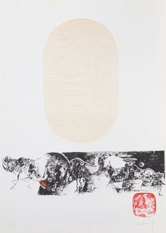 Vintage 3 from the 10 Horses portfolio, Lithograph by Hoi Lebadang