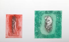 3 Squares, Signed Abstract Etching with Aquatint by Hoi Lebadang