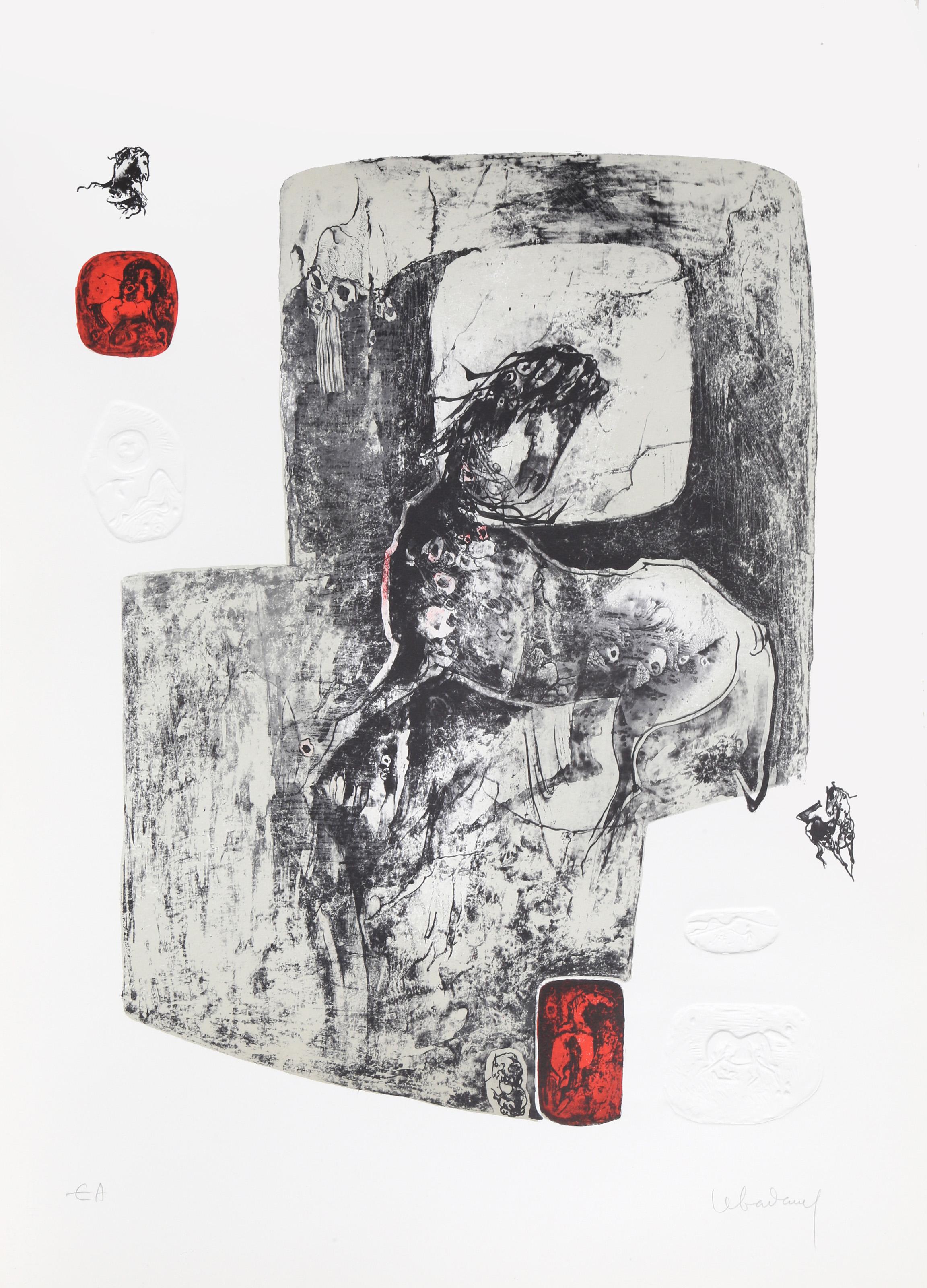 Lebadang (aka Hoi), Vietnamese (1922 - 2015) -  4 from the 10 Horses portfolio. Year: 1974, Medium: Lithograph with Embossing, signed in pencil, Edition: EA, Size: 30 x 21 in. (76 x 53 cm) 