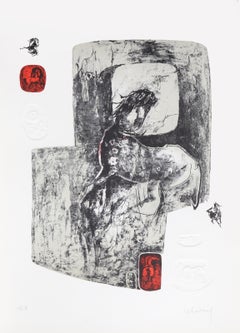 4 from the 10 Horses portfolio, Lithograph by Hoi Lebadang