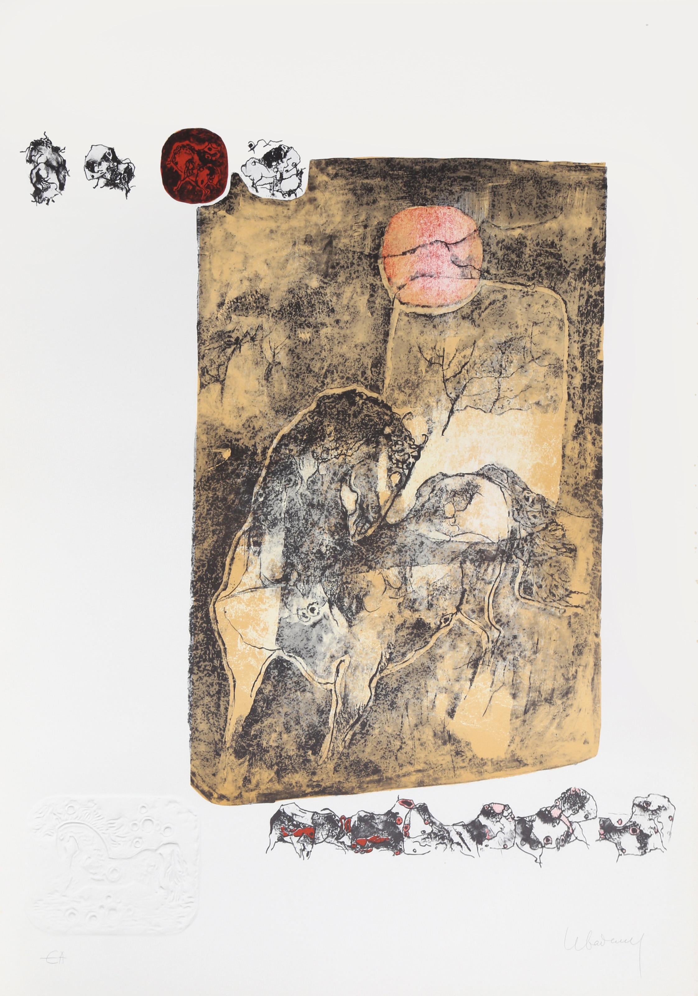Lebadang (aka Hoi), Vietnamese (1922 - 2015) -  7 from the 10 Horses portfolio. Year: 1974, Medium: Lithograph with Embossing, signed in pencil, Edition: EA, Size: 30 x 21 in. (76 x 53 cm) 
