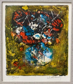 Dang (Hoi) Lebadang Floral Still Life Lithograph C.1970
