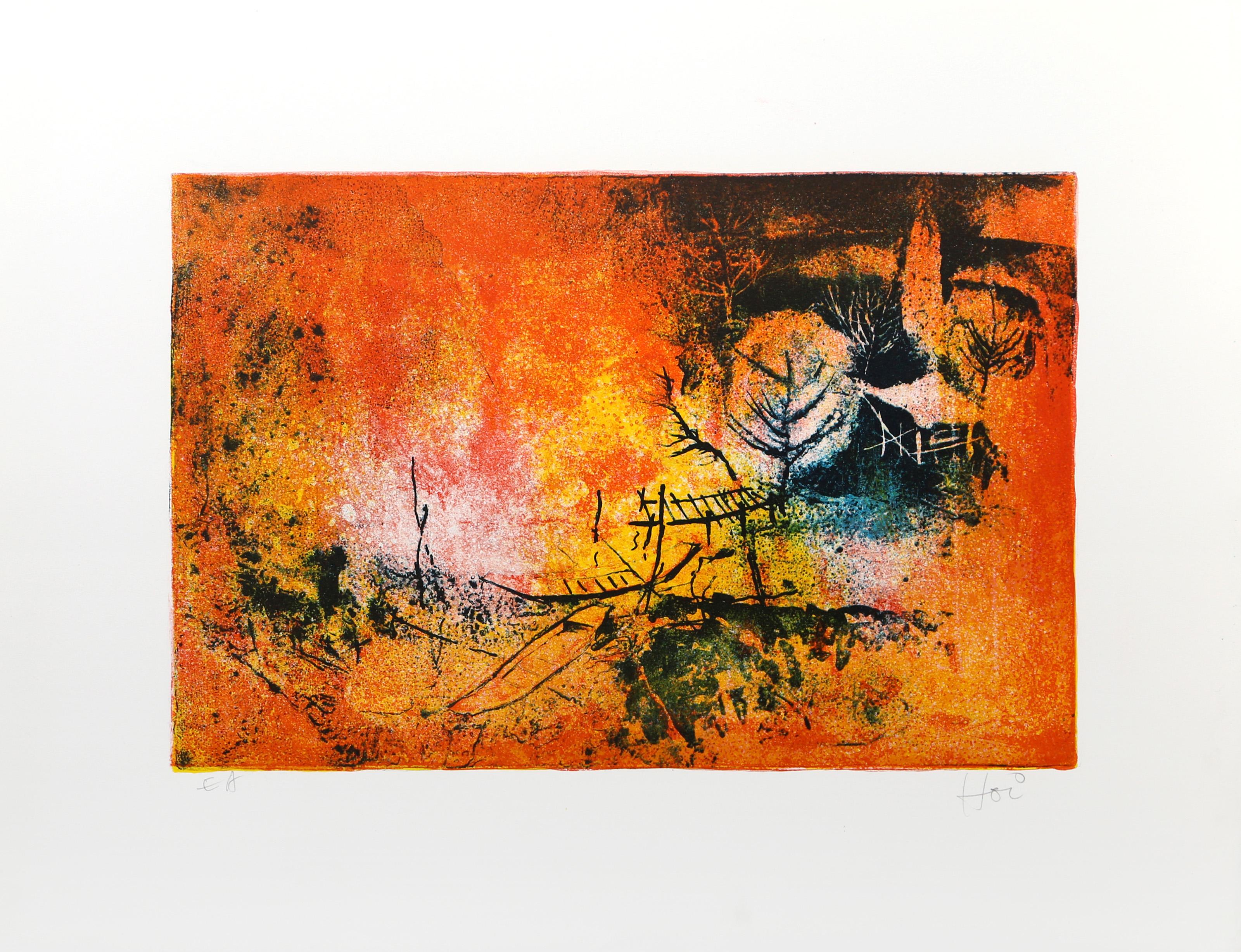 Lebadang (aka Hoi), Vietnamese (1922 - 2015) -  Docked Boats 3. Medium: Lithograph on Rives BFK, signed "Hoi" and numbered in pencil, Edition: E.A., Image Size: 12 x 18.5 inches, Size: 19.5 x 25.5 in. (49.53 x 64.77 cm), Description: Lebadang was a