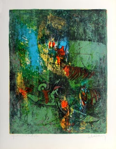 Floating Down the River, Lithograph by Hoi Lebadang