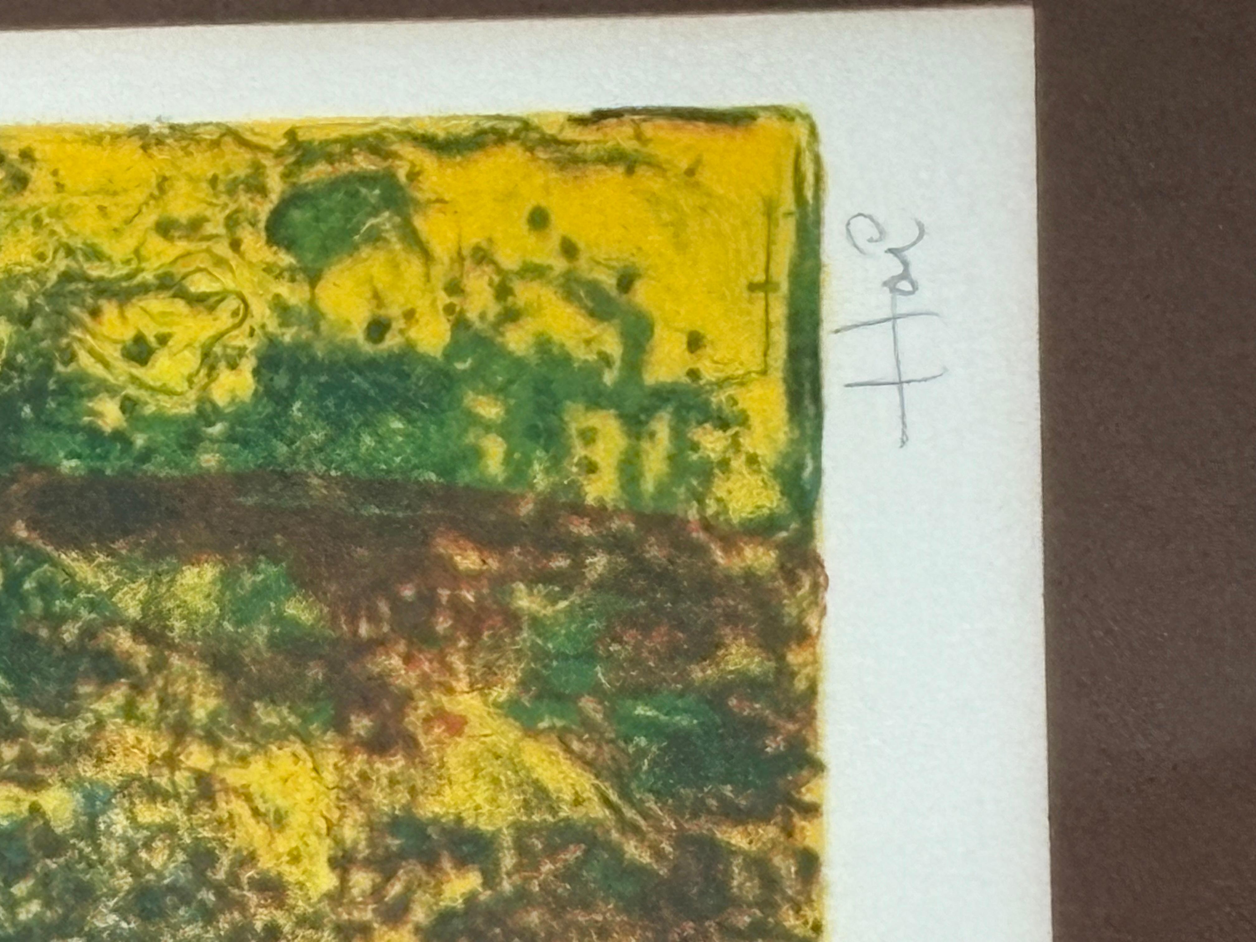 Flowers on Table, circa 1980 Lithograph signed numbered collectors guild certificate 28/275 framed wood finished frame gold trim. Measures 25x19