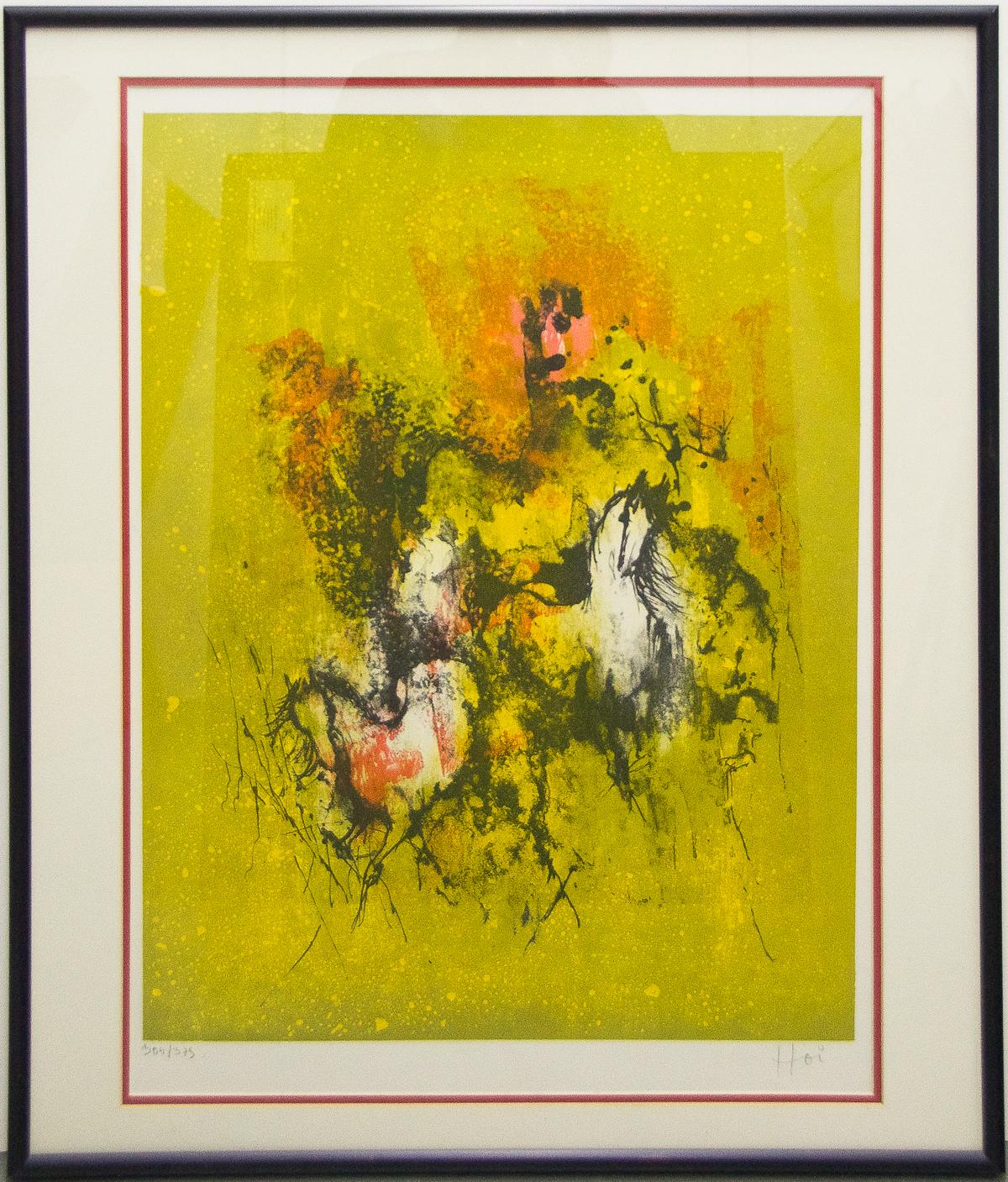 HOI LEBADANG - Framed Signed Limited Edition Lithograph of Horse. Hand Signed.