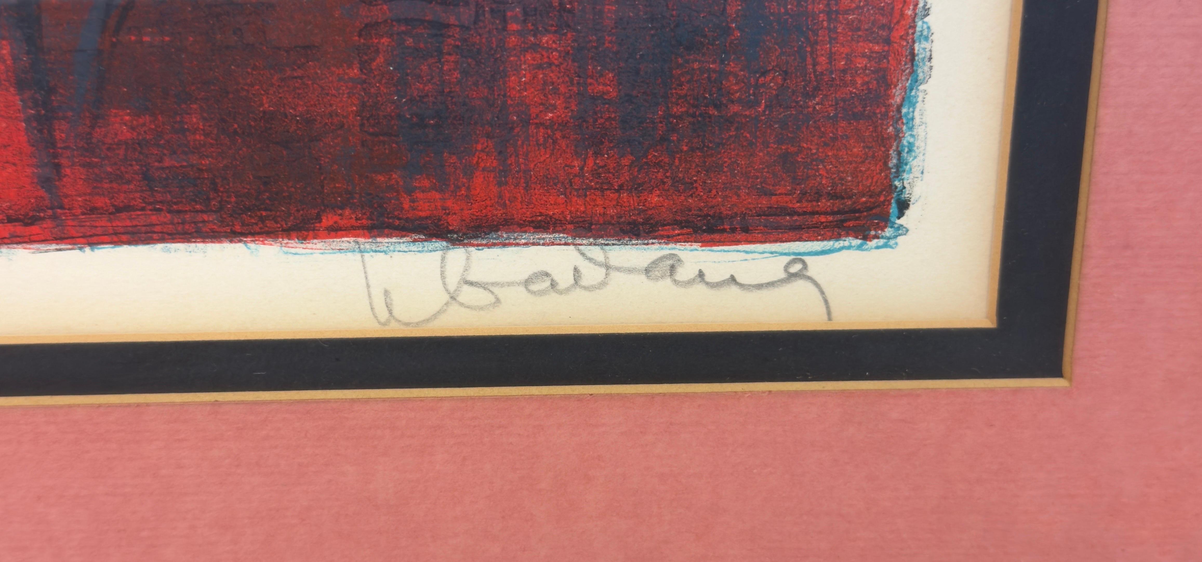 Cheval Hoi Lebadang en lithographie rouge, signé, numéroté et encadré  en vente 7