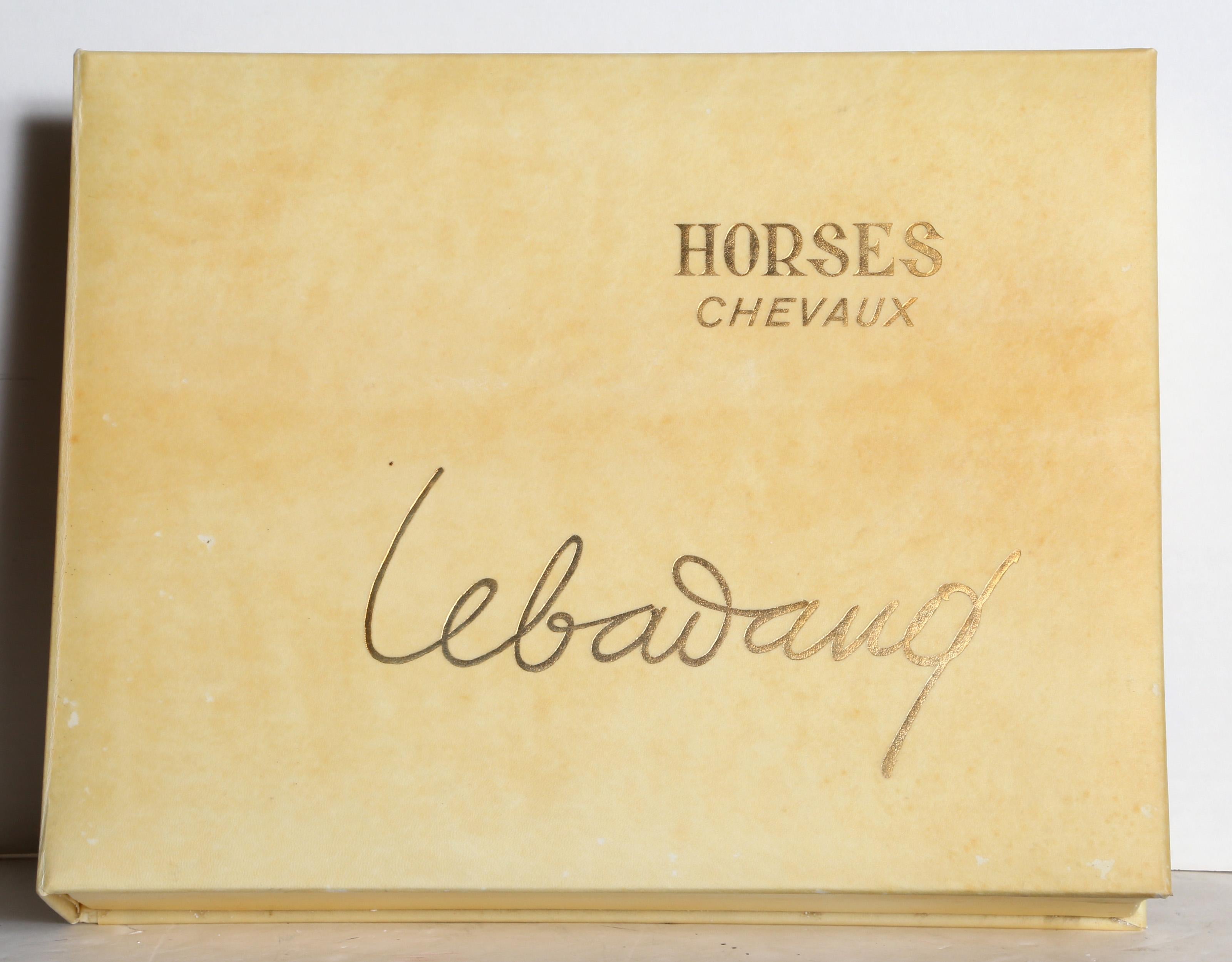 Lebadang (aka Hoi), Vietnamese (1922 - 2015) -  Horses (Cheveaux). Year: 1968, Medium: Portfolio of 27 Lithographs, Etchings, and Reliefs on japon nacre paper, 7 rejected sheets and one original plate, signed and numbered in pencil, Edition: M/M,