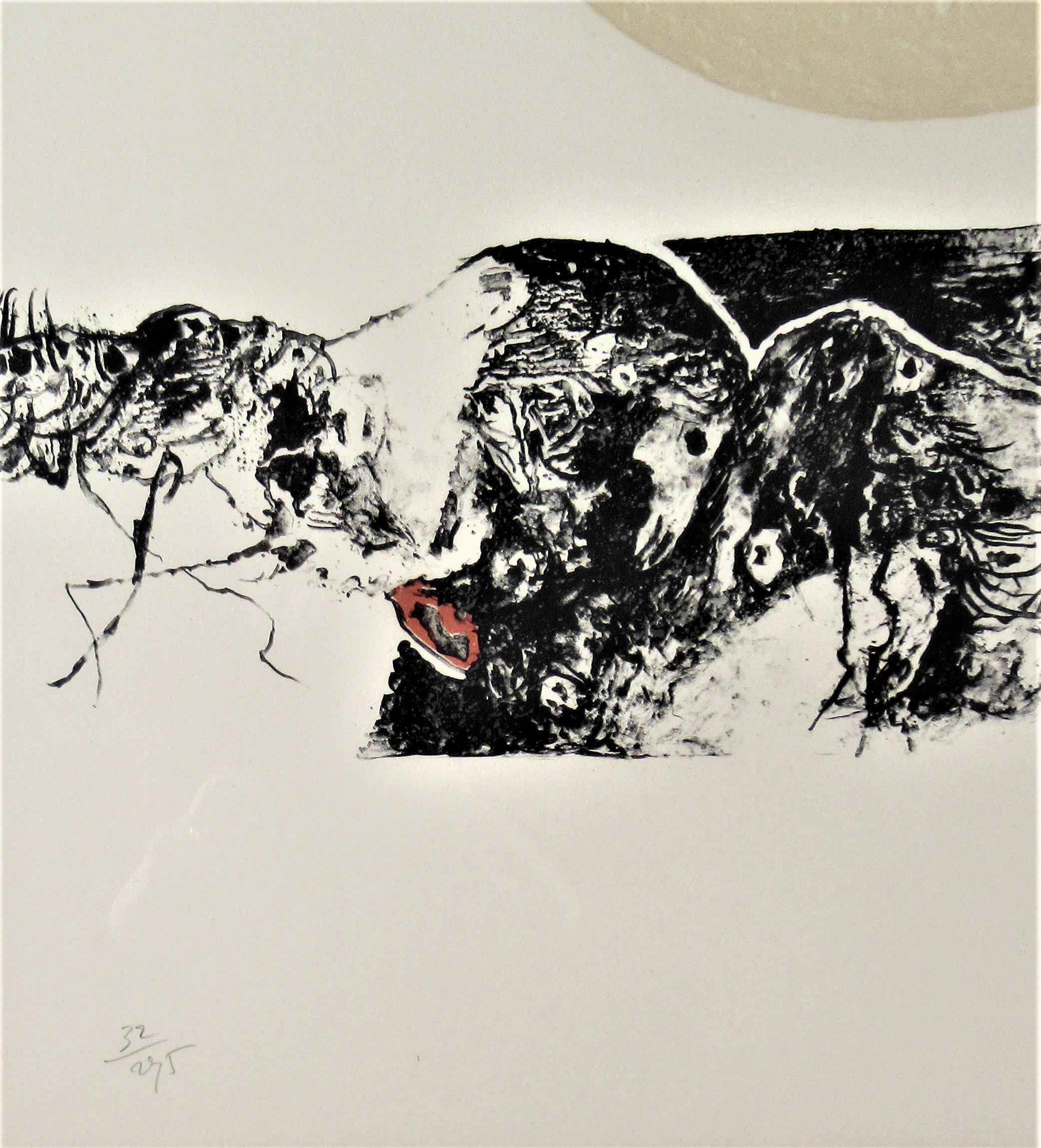 Horses #III - Modern Print by Hoi Lebadang